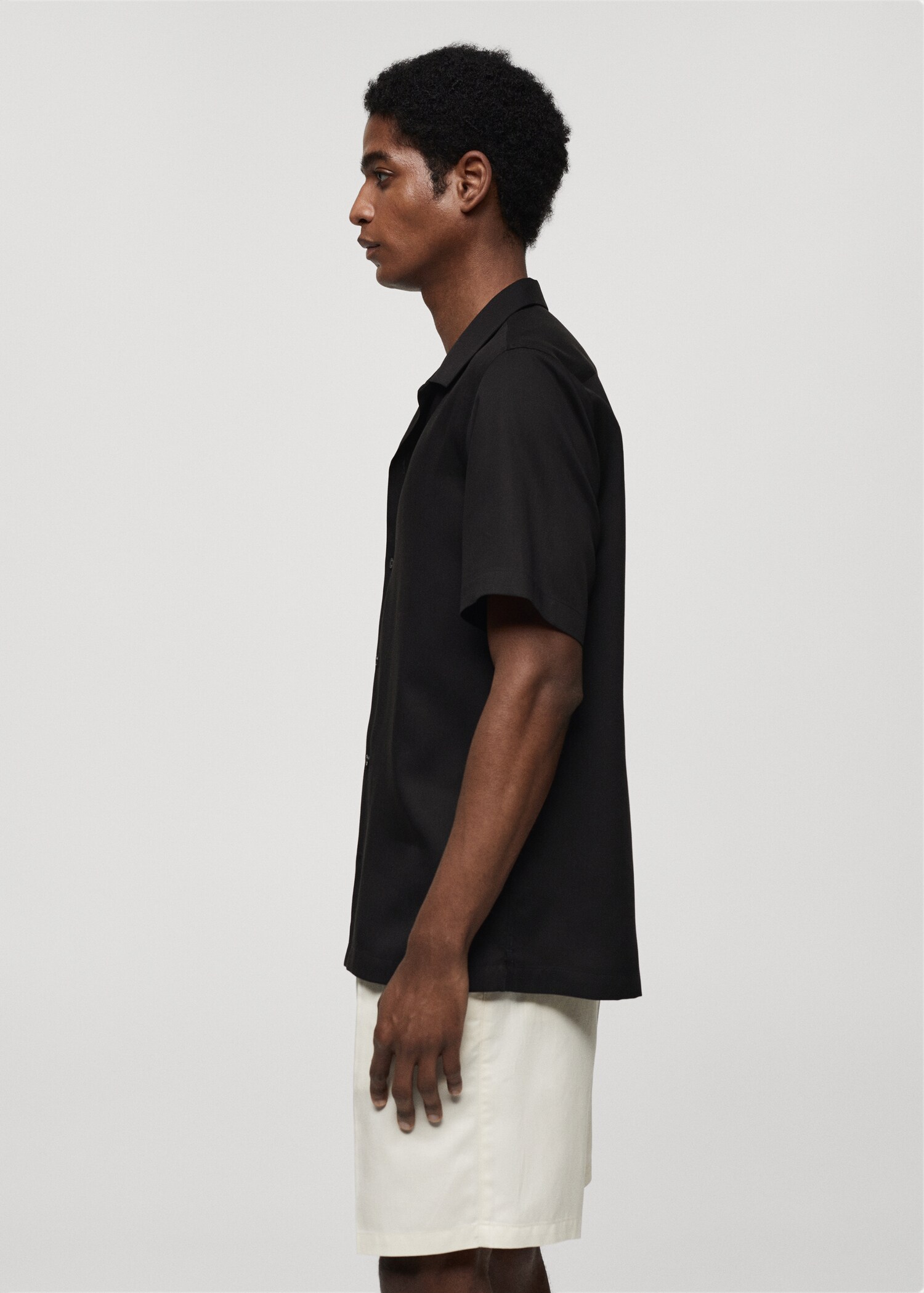 Regular-fit shirt with bowling collar - Details of the article 2