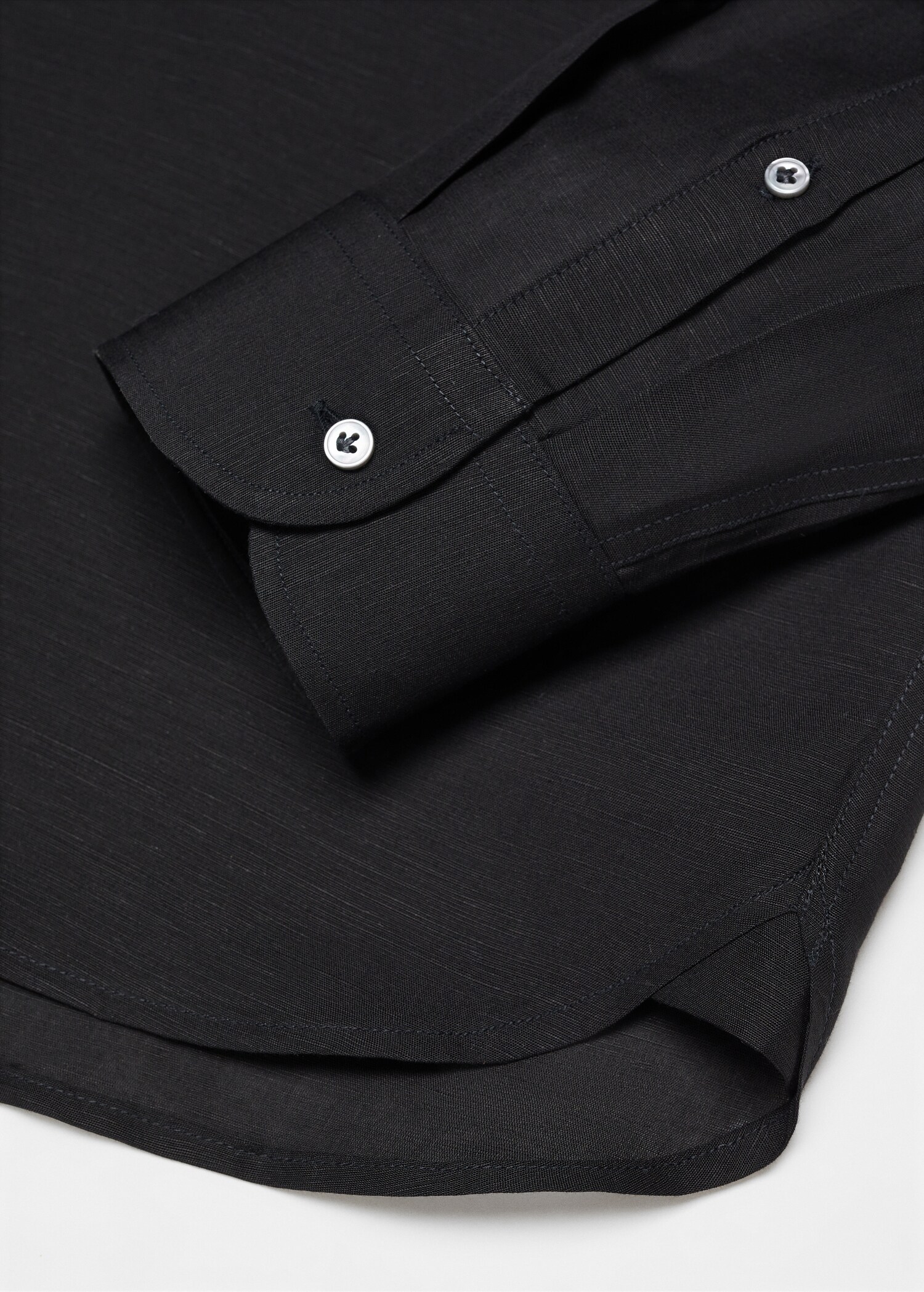Lněná košile regular fit se stojáčkem - Detail zboží 8