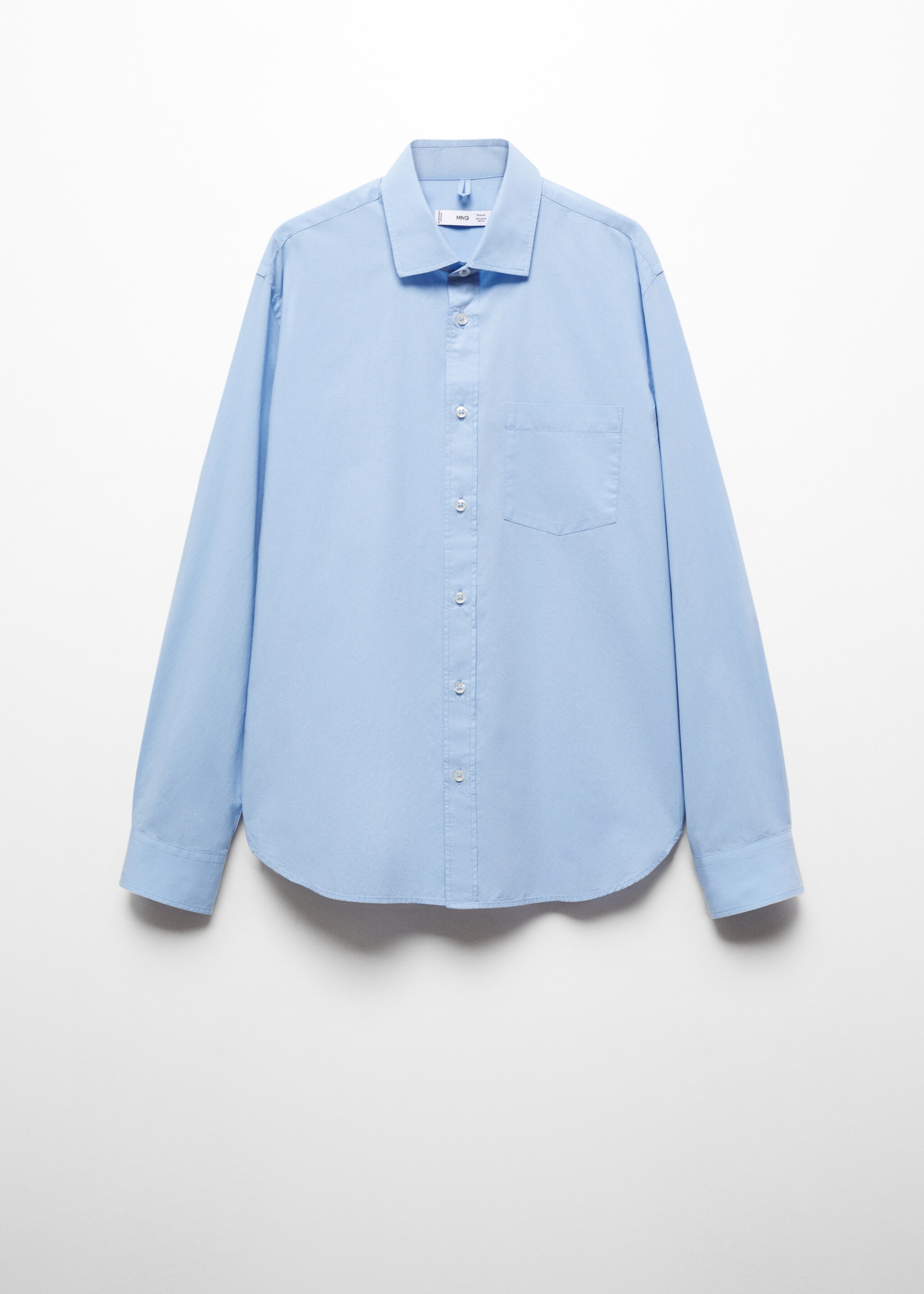 Regular-fit 100% cotton shirt with pocket - Article without model