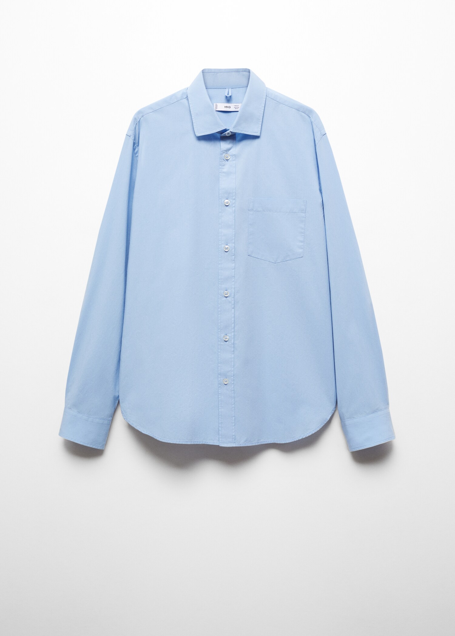 Regular-fit 100% cotton shirt with pocket - Article without model