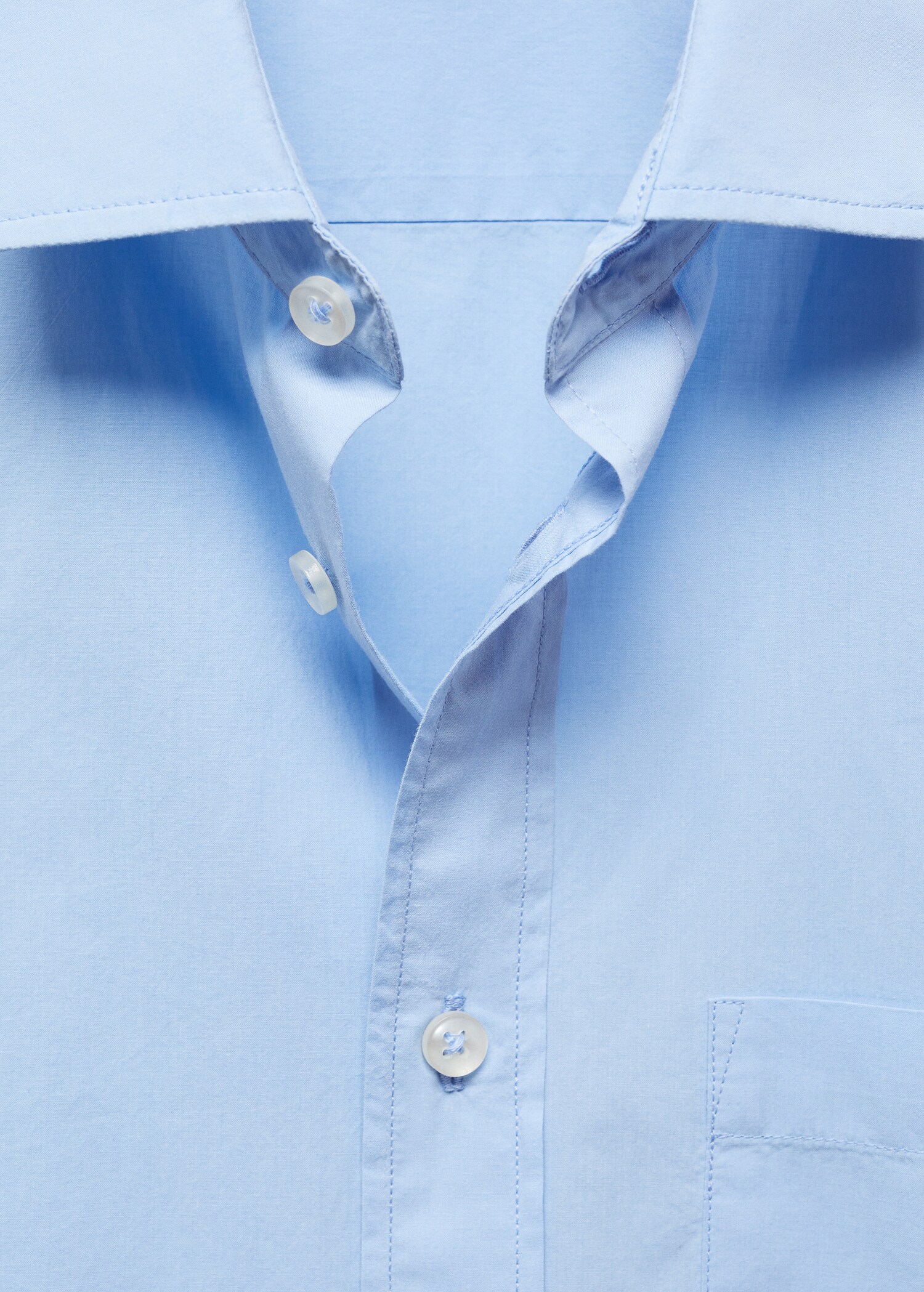 Regular-fit 100% cotton shirt with pocket - Details of the article 8