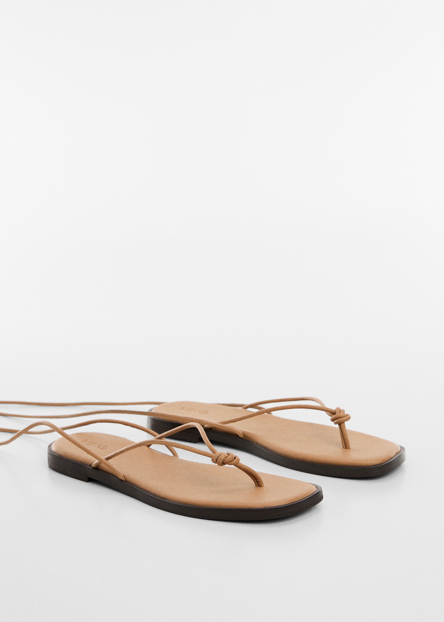 Leather straps sandals - Medium plane
