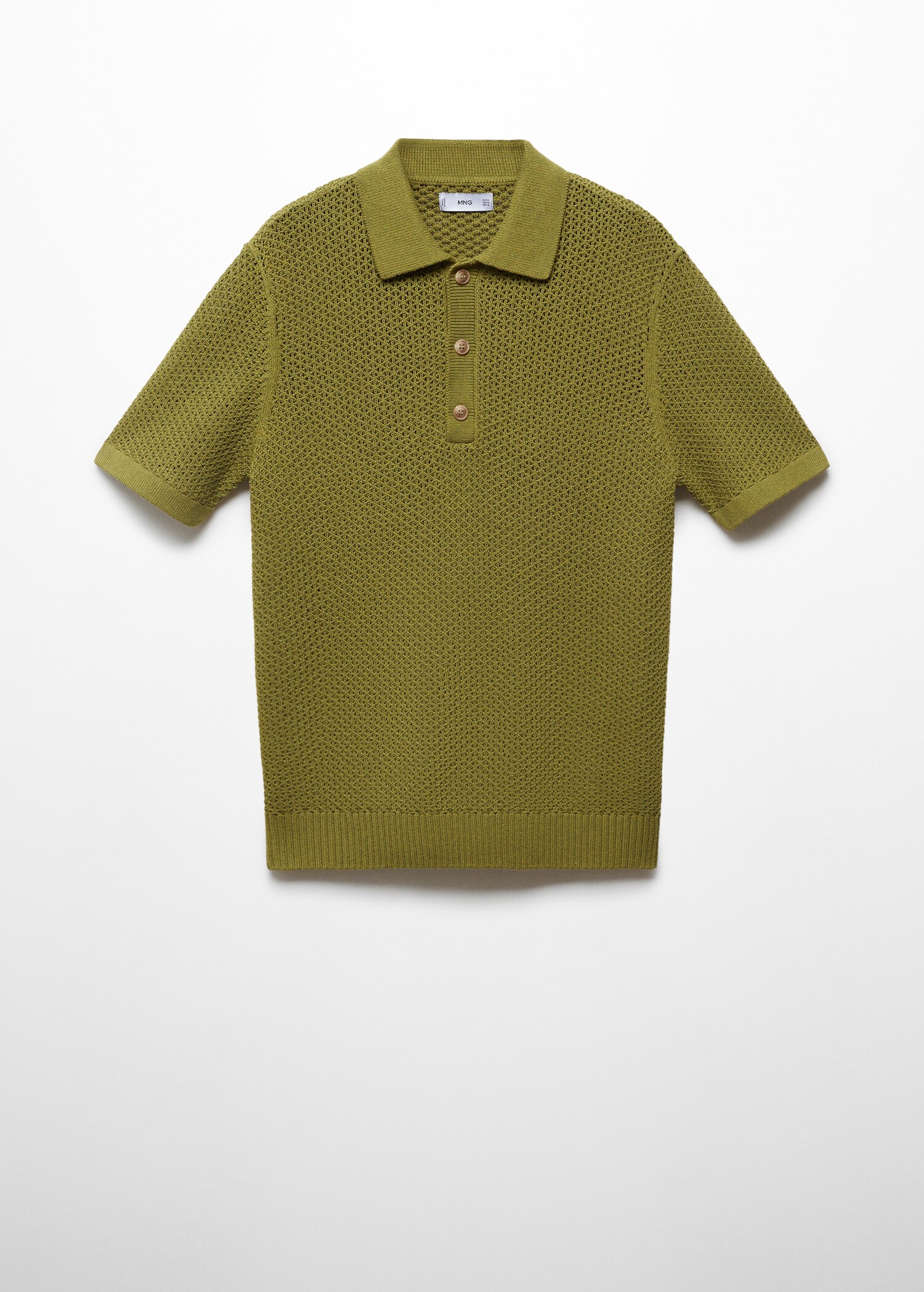 Bluză polo din tricot împletit - Articol fără model
