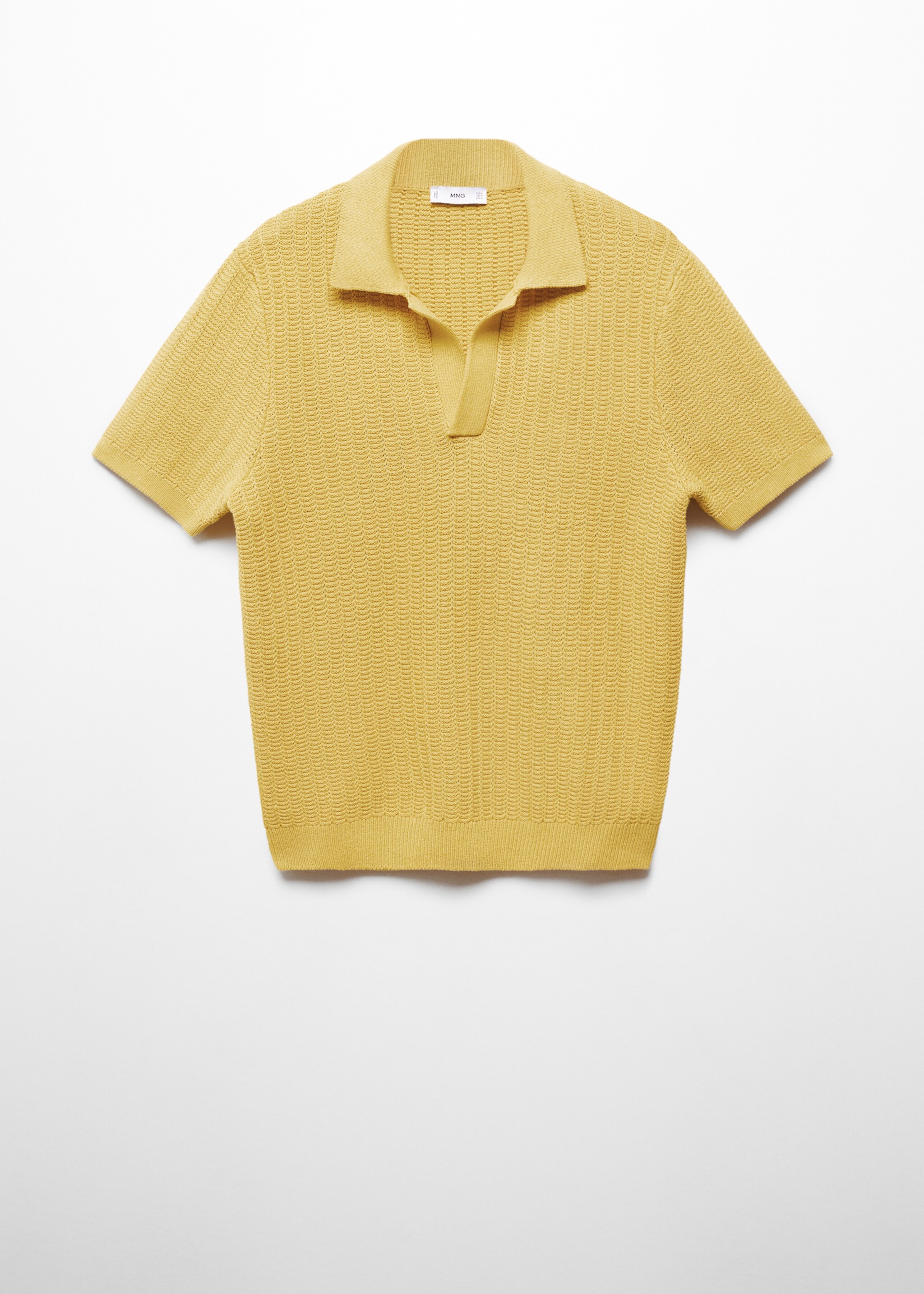 Bluză polo din tricot împletit - Articol fără model