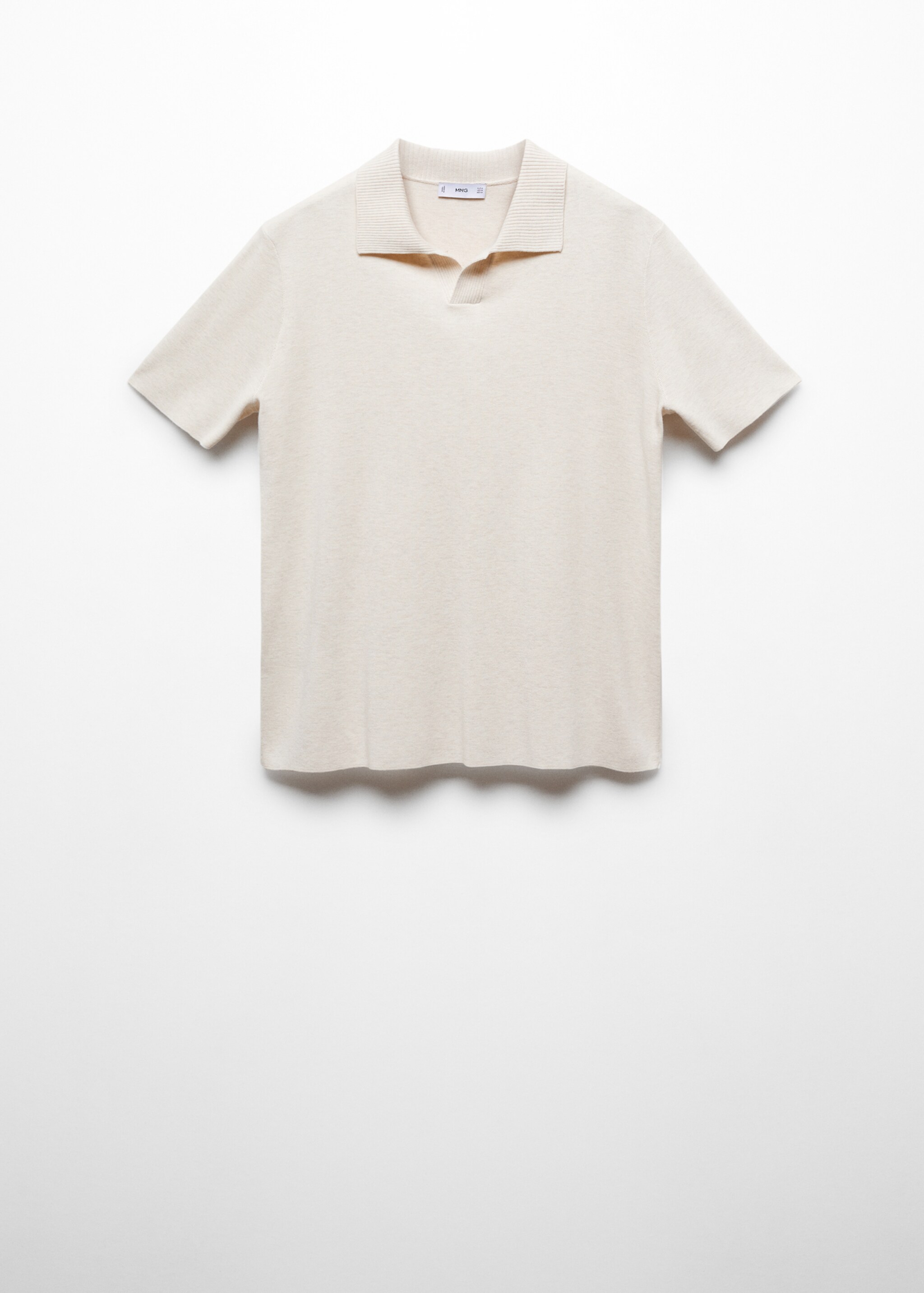 Fine-knit cotton polo shirt - Article without model