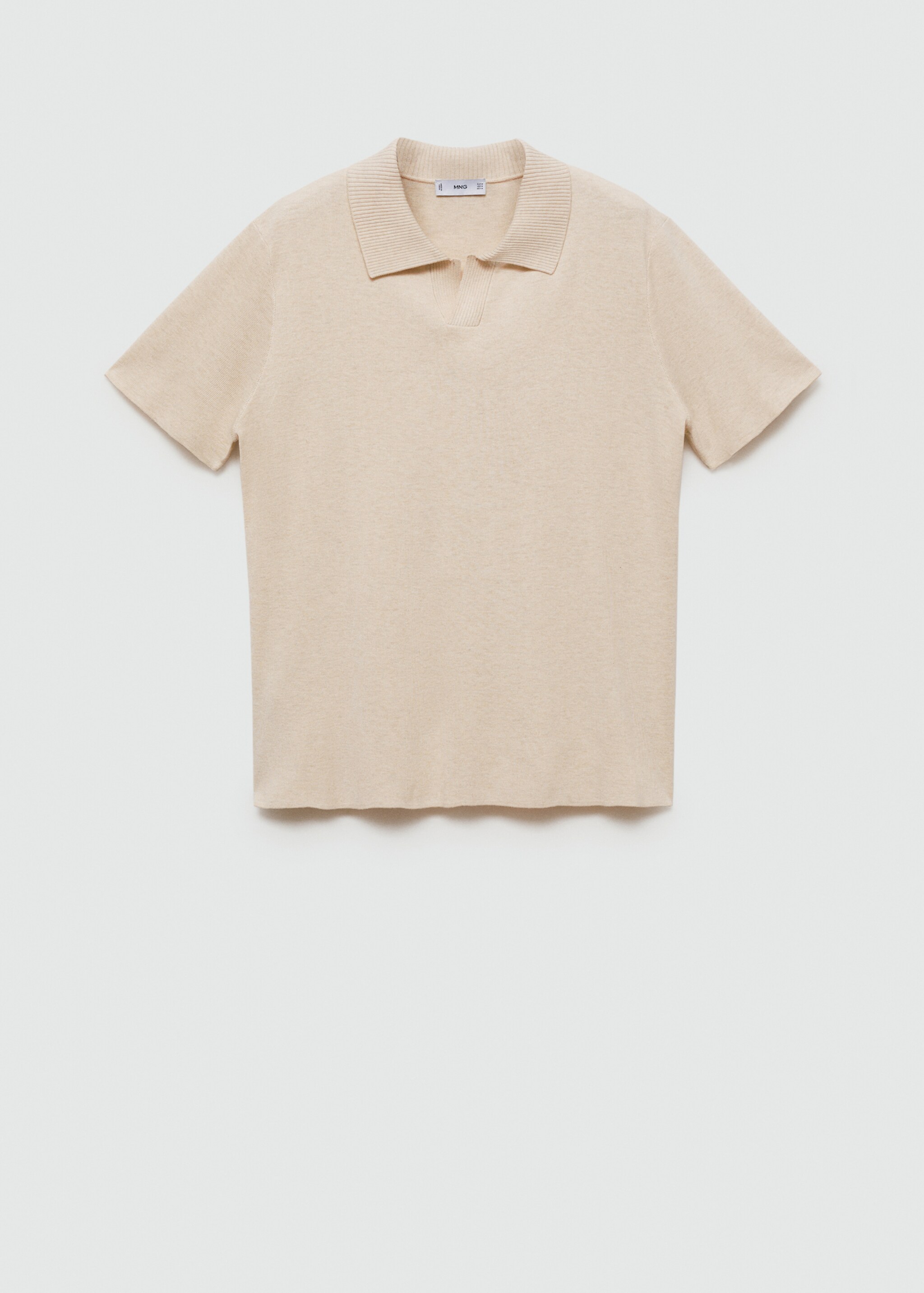 Fine-knit cotton polo shirt - Details of the article 4