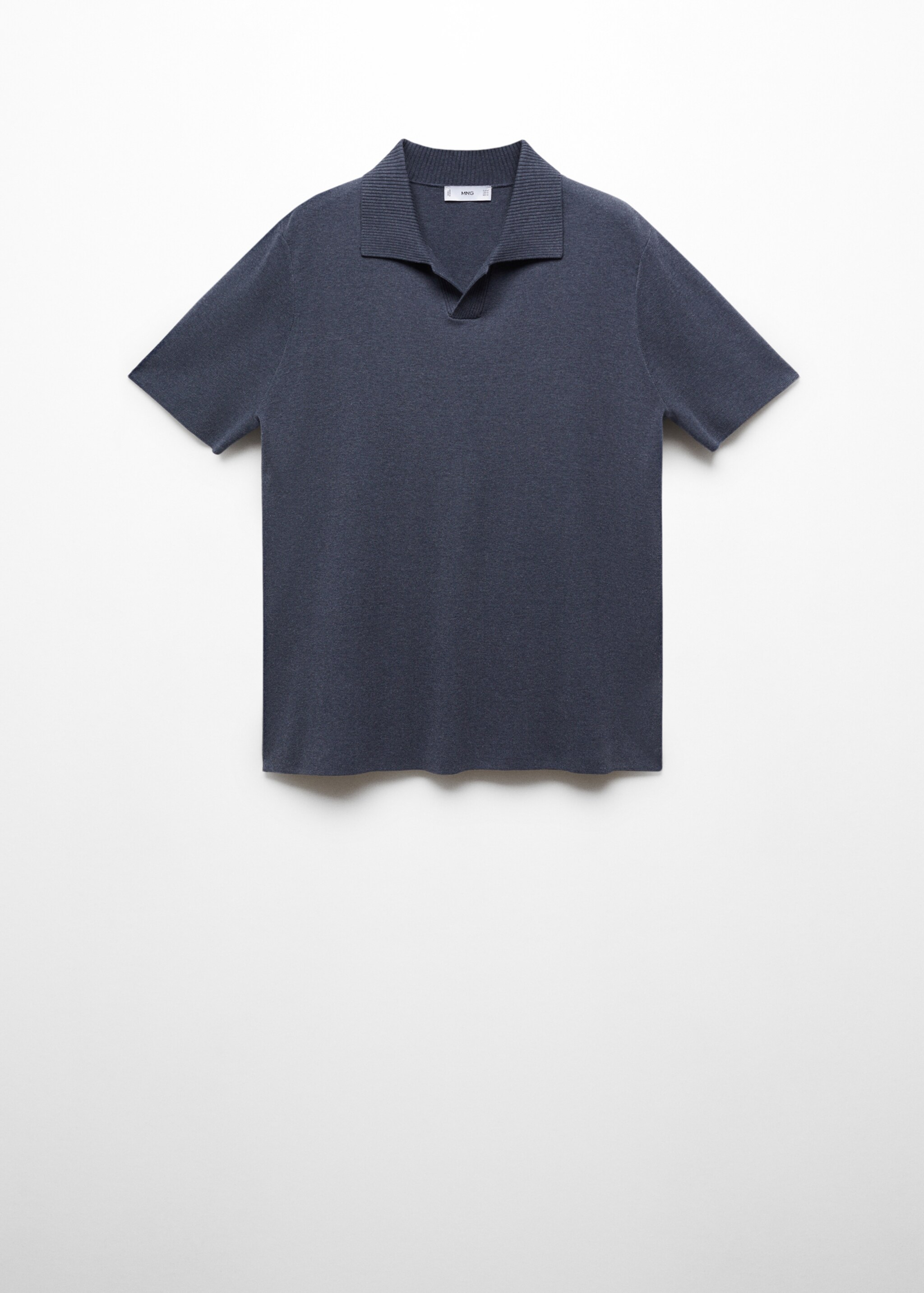 Fine-knit cotton polo shirt - Article without model
