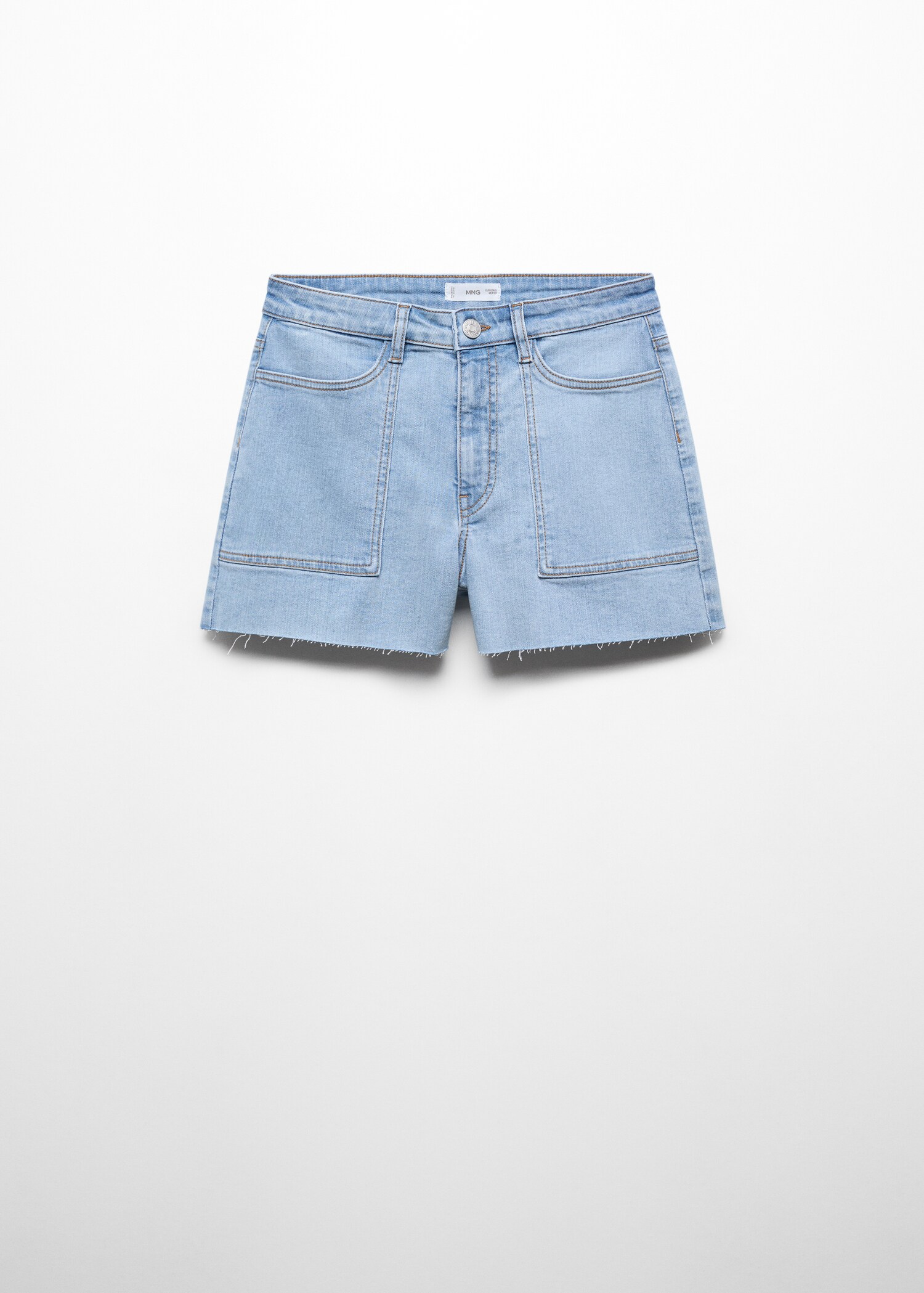 Medium-waist denim shorts - Article without model