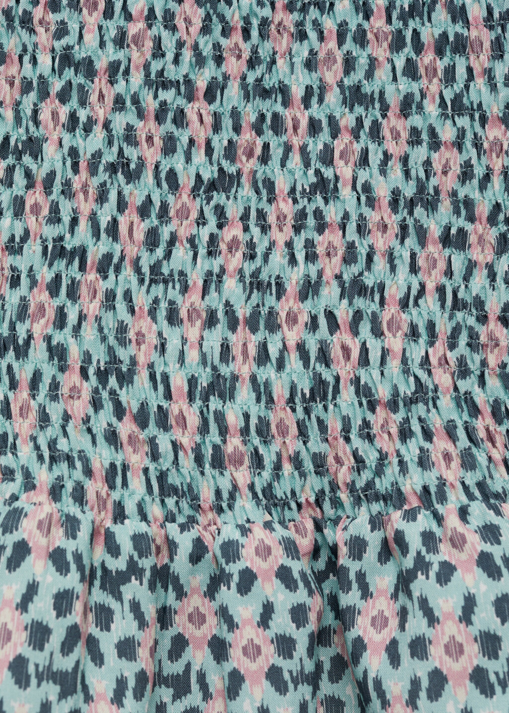 Gathered skirt with ruffles - Details of the article 8, Pastel Green. Ref: 67047715-00.