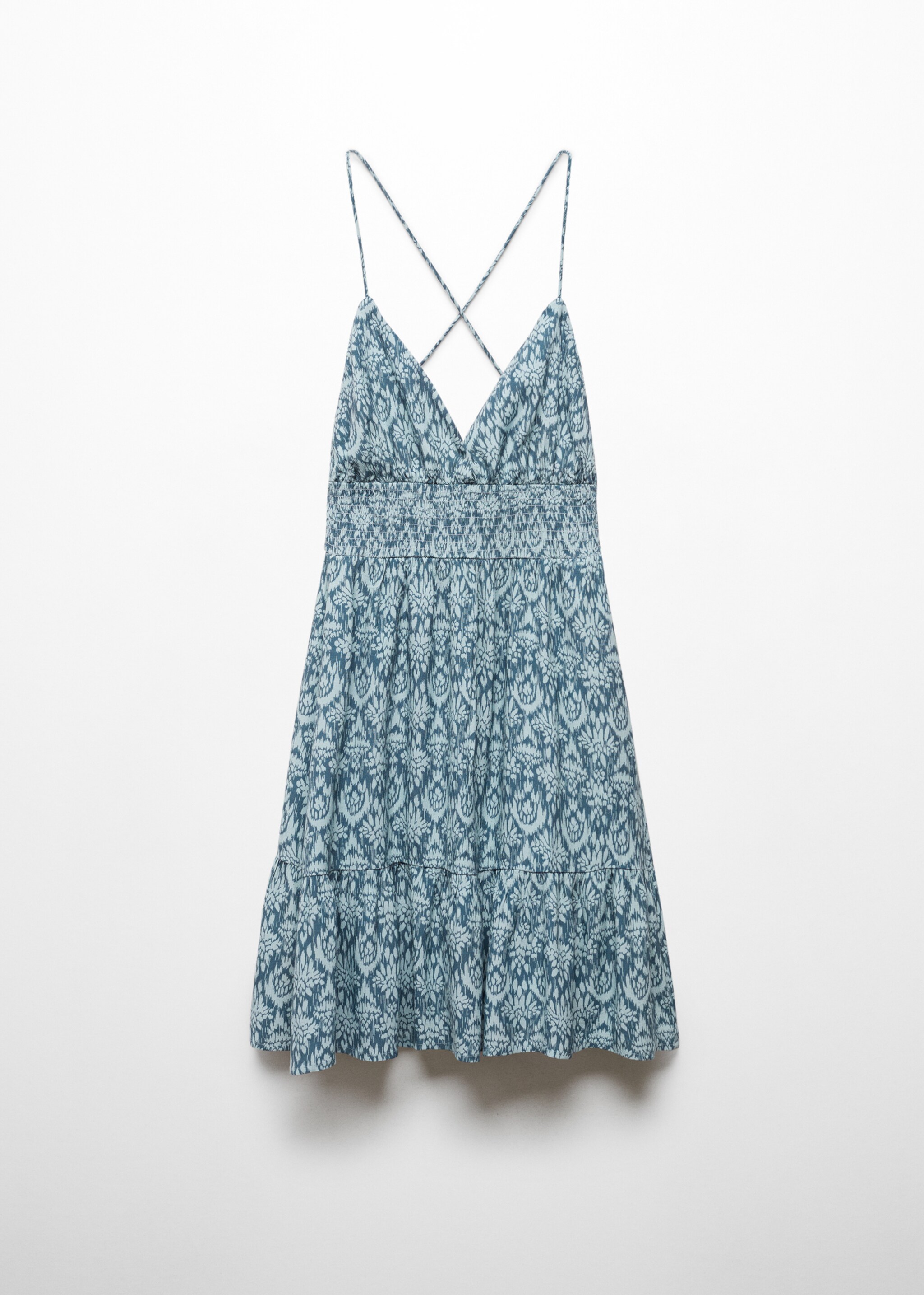 Gemustertes Kleid mit Raffdetail - Artikel ohne Model