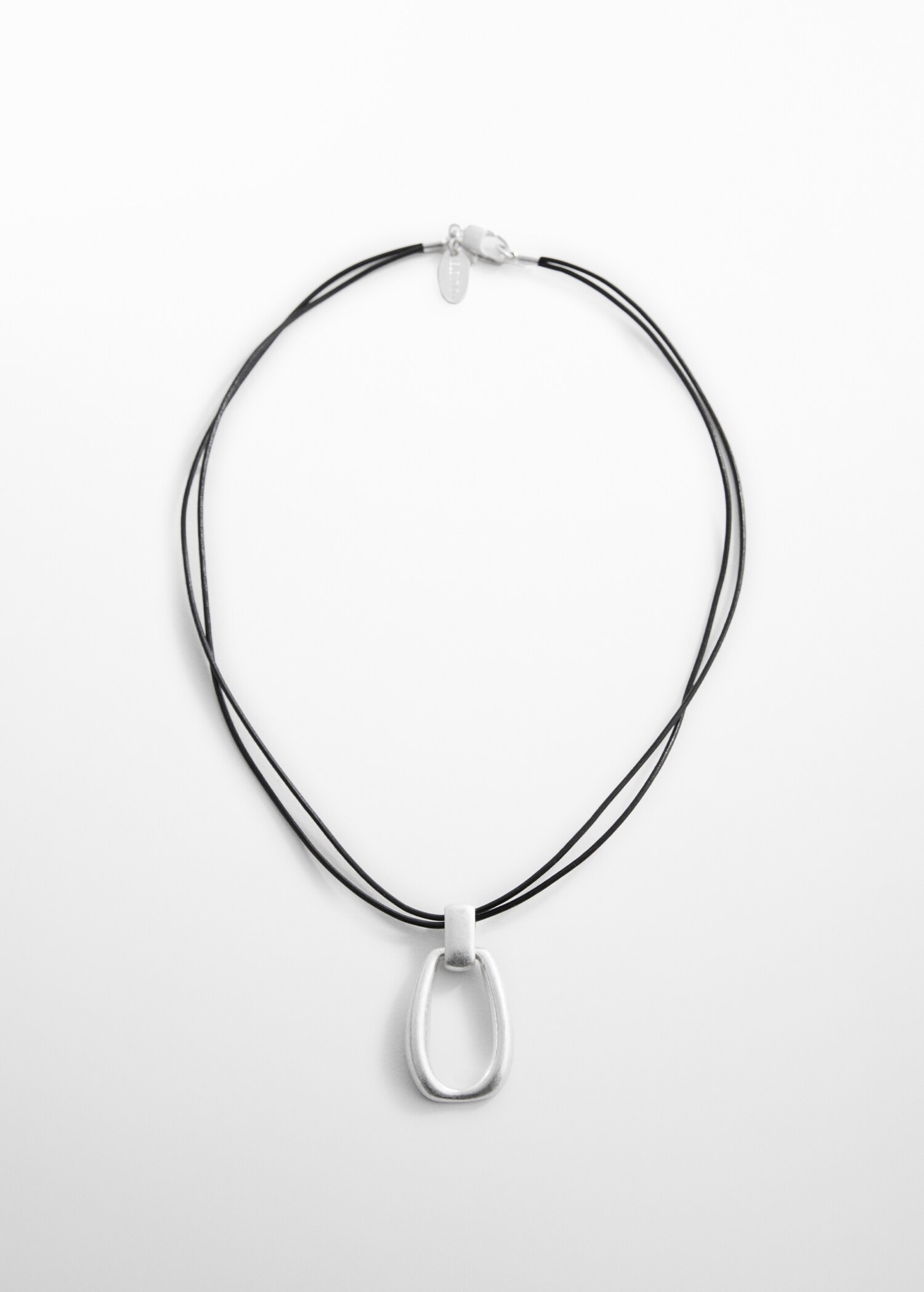 Metal pendant leather necklace - Article without model