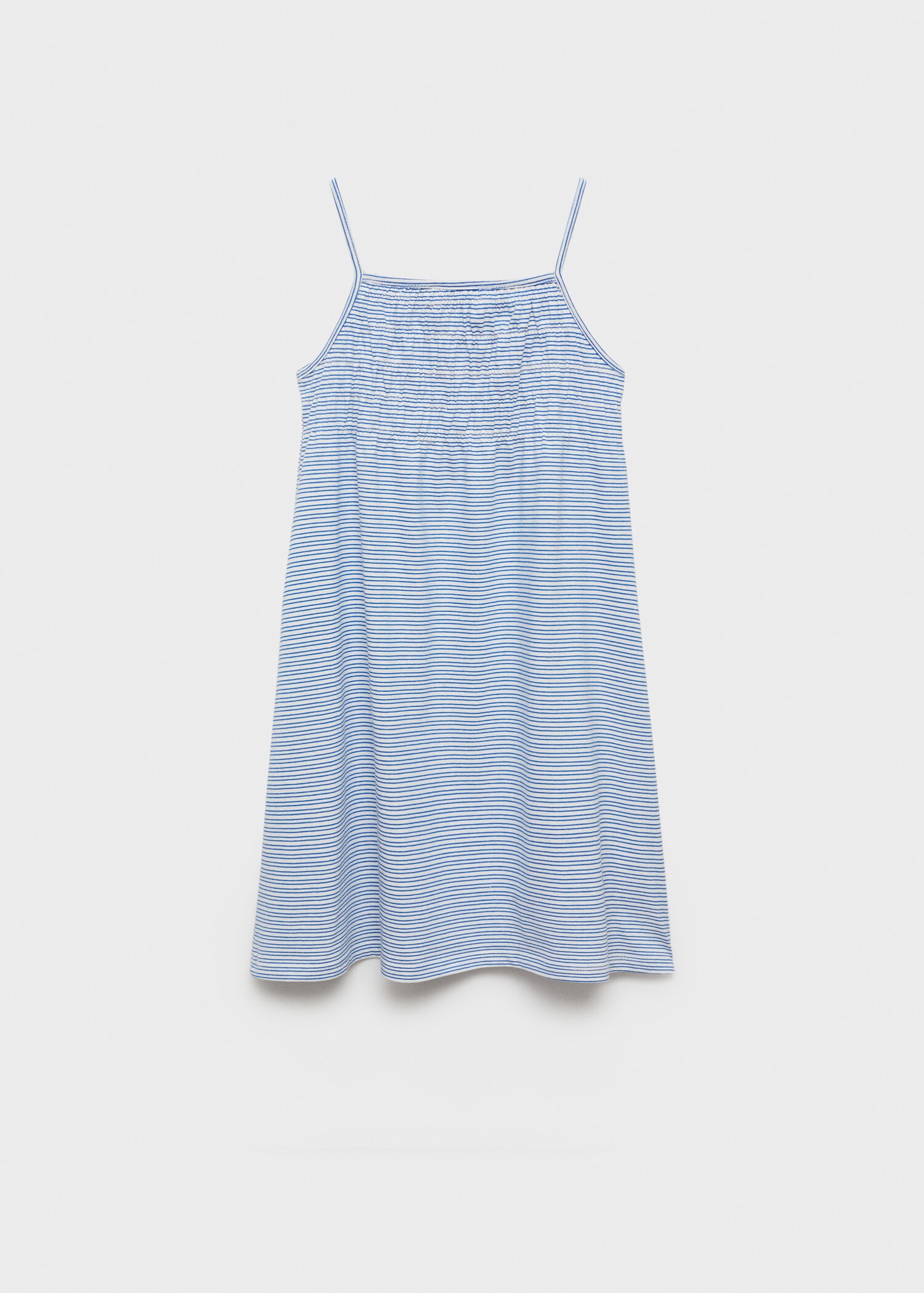Striped gathered dress - Reverse of the article