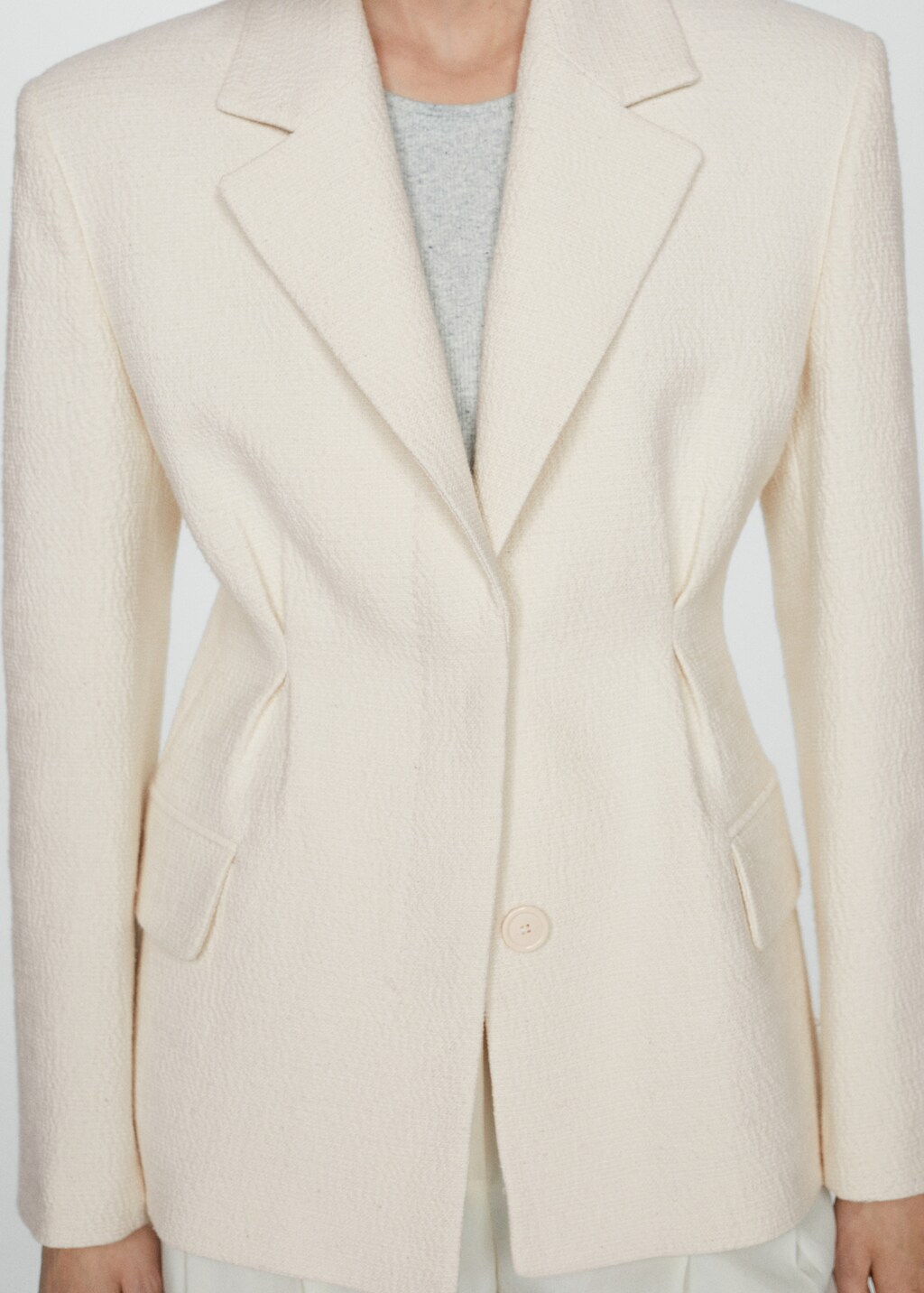 大きな取引 Textured jacket with pleat detail - Women | MANGO OUTLET USA 着物・浴衣