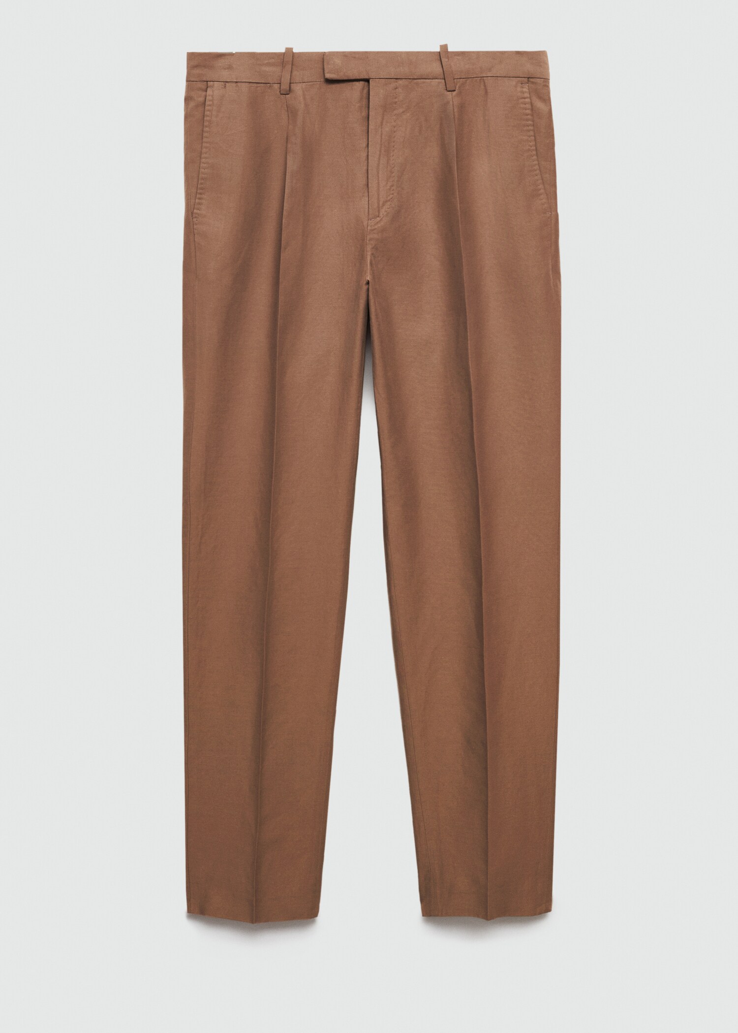 Slim-fit cotton and linen suit trousers - Article without model