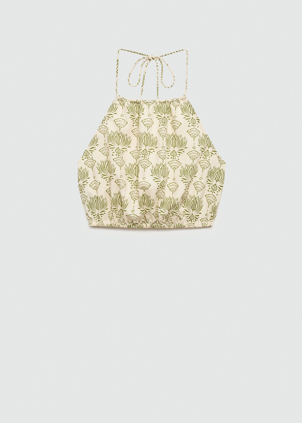 Printed crop top - Teen Girl | MANGO OUTLET USA