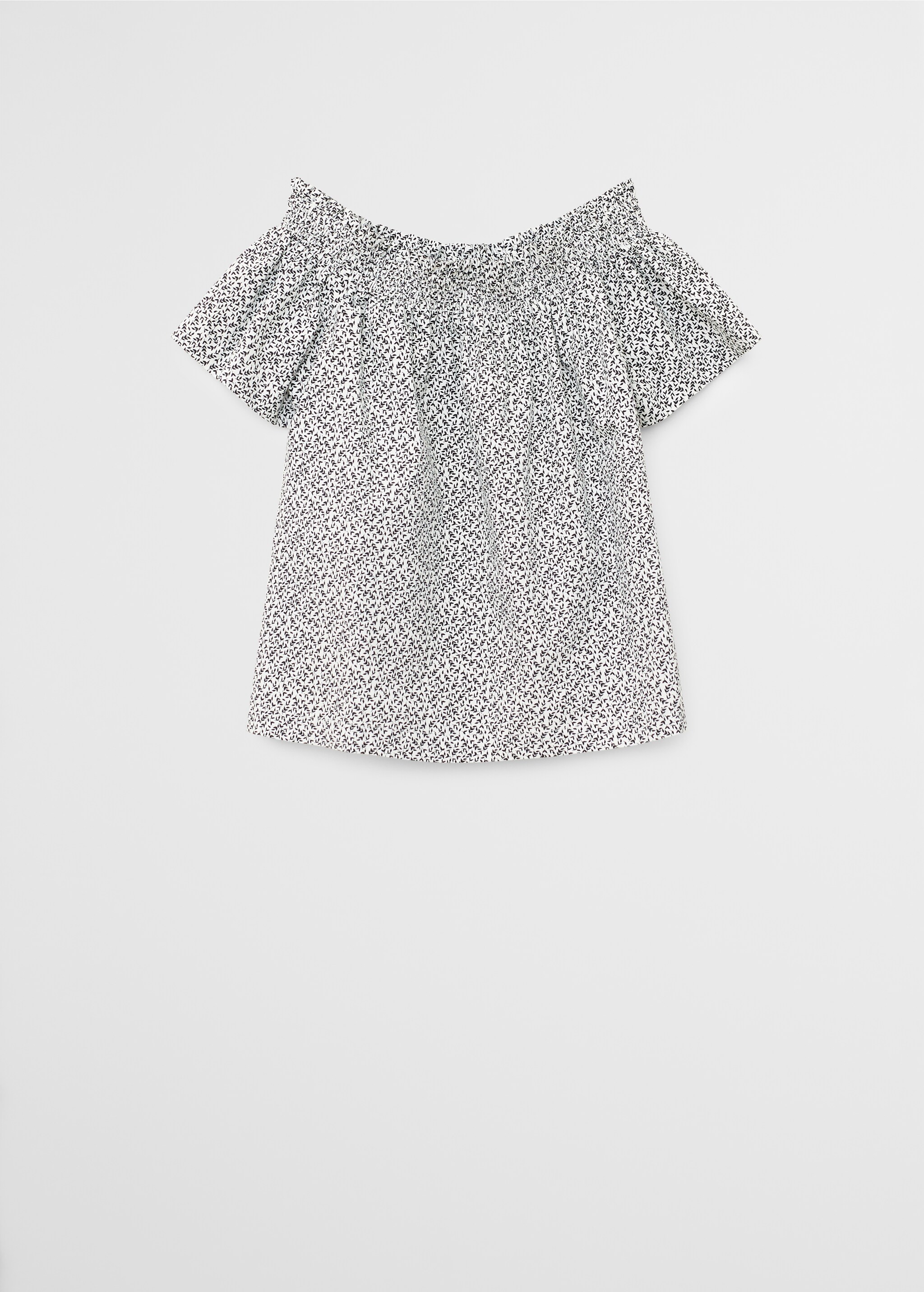 Printed off-shoulder cotton blouse - Article without model