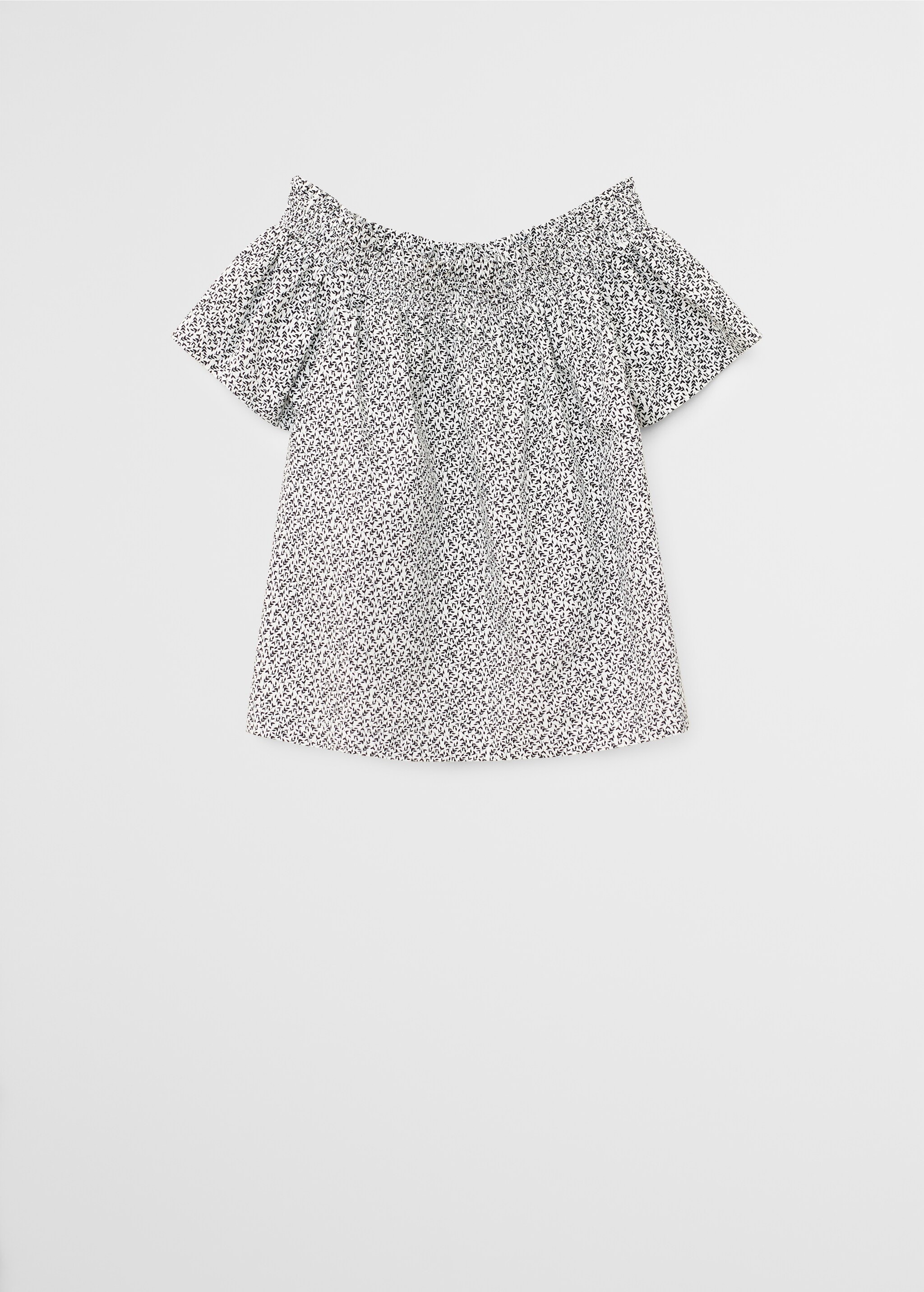 Printed off-shoulder cotton blouse - Reverse of the article