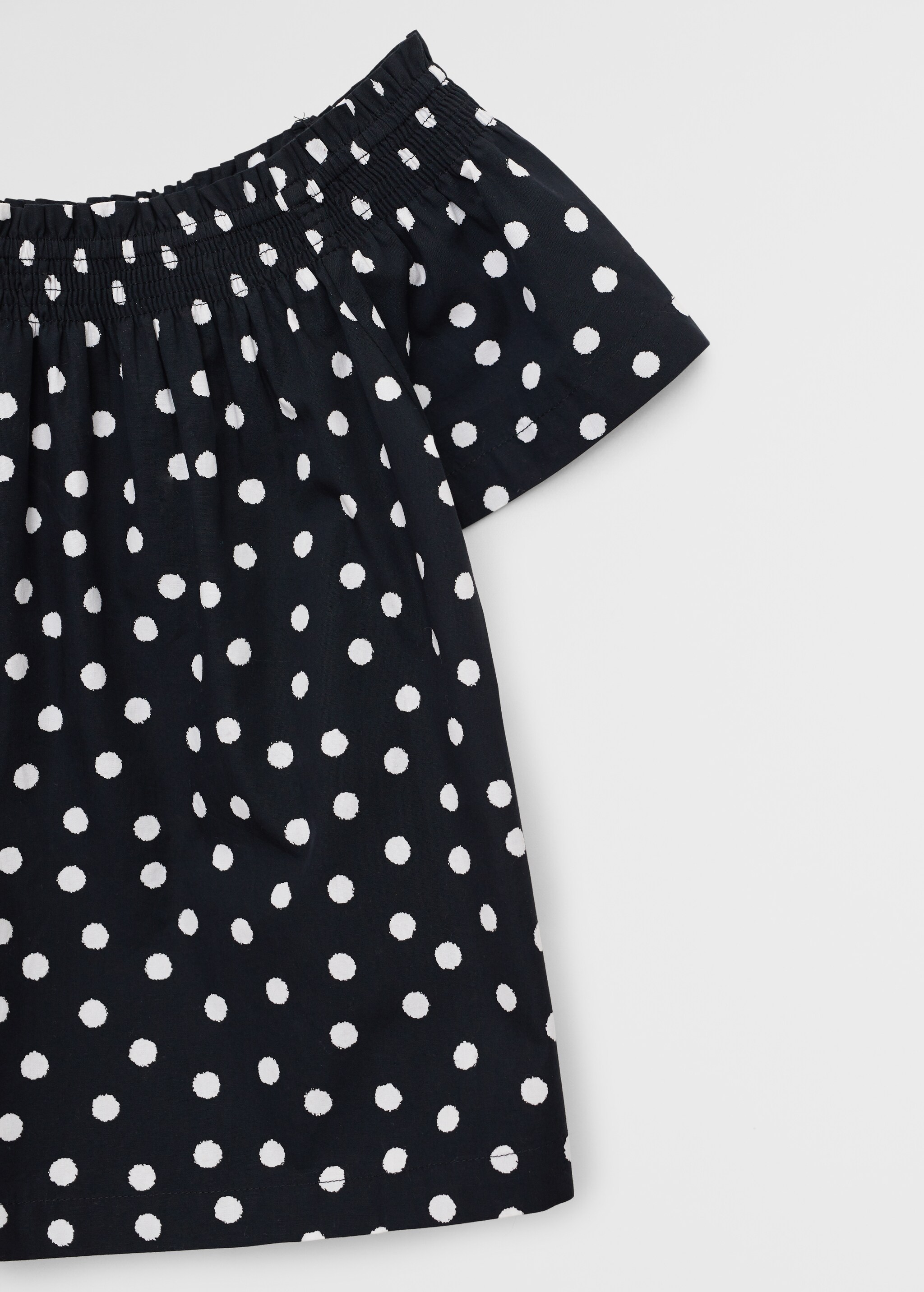 Printed off-shoulder cotton blouse - Details of the article 8