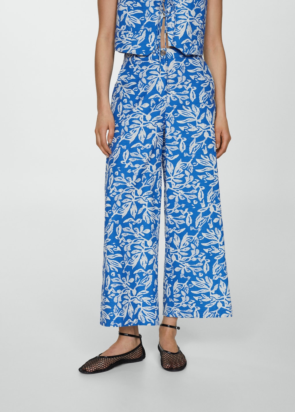 Pantalón wideleg estampado
