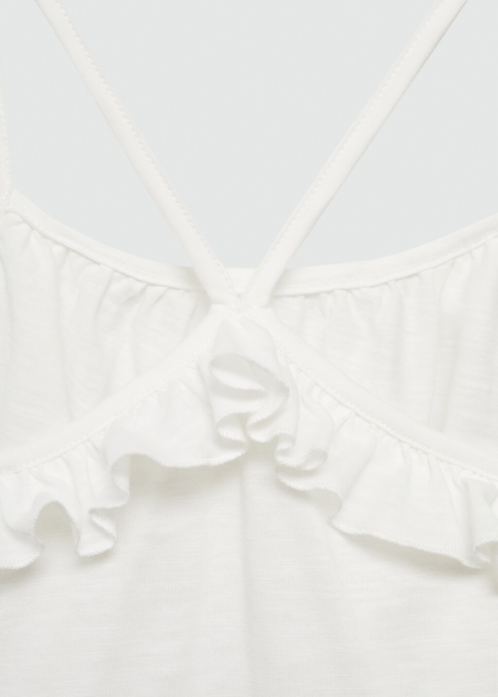 Ruffled strap t-shirt - Girls | MANGO OUTLET USA