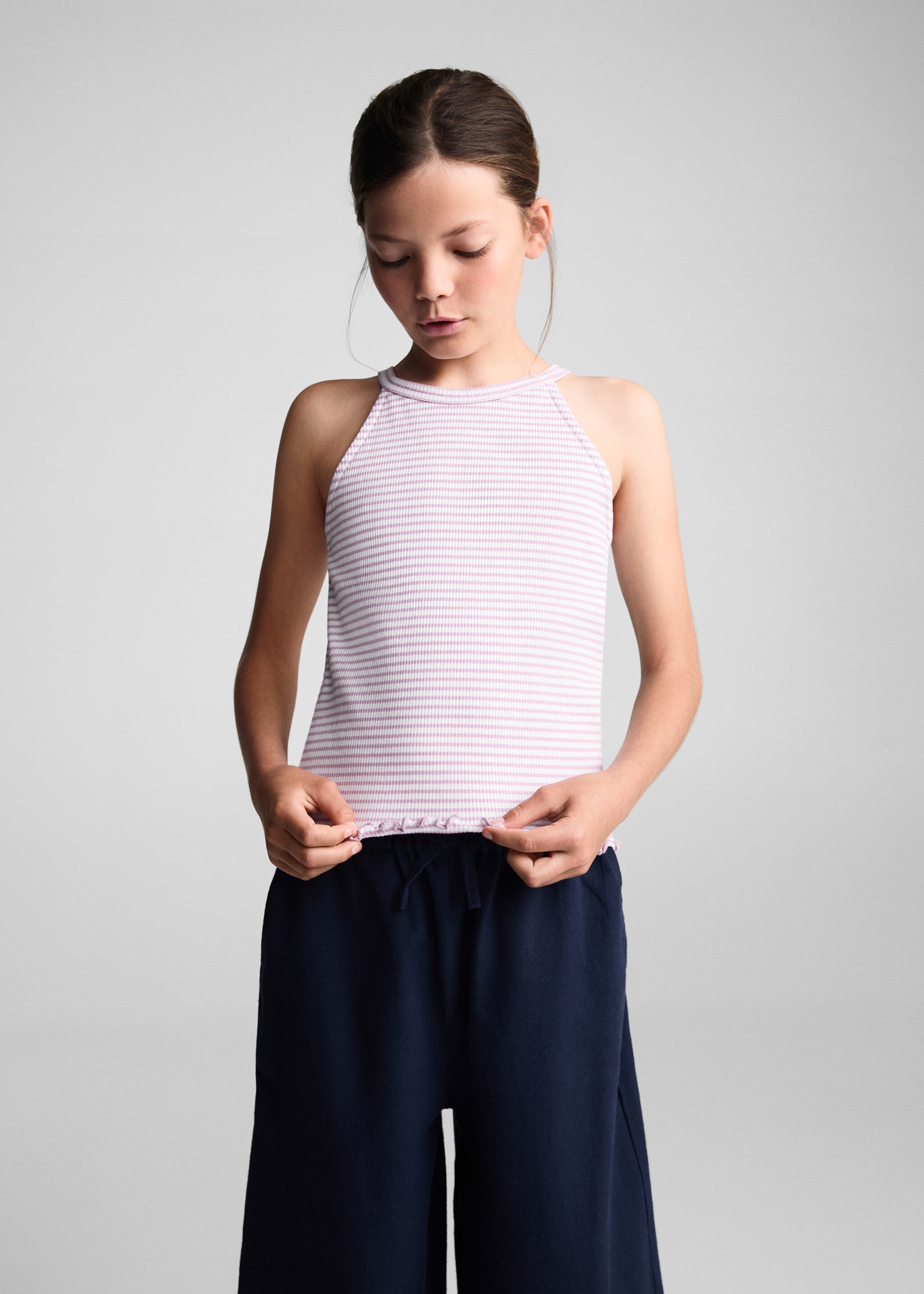 Striped strap T-shirt - Medium plane