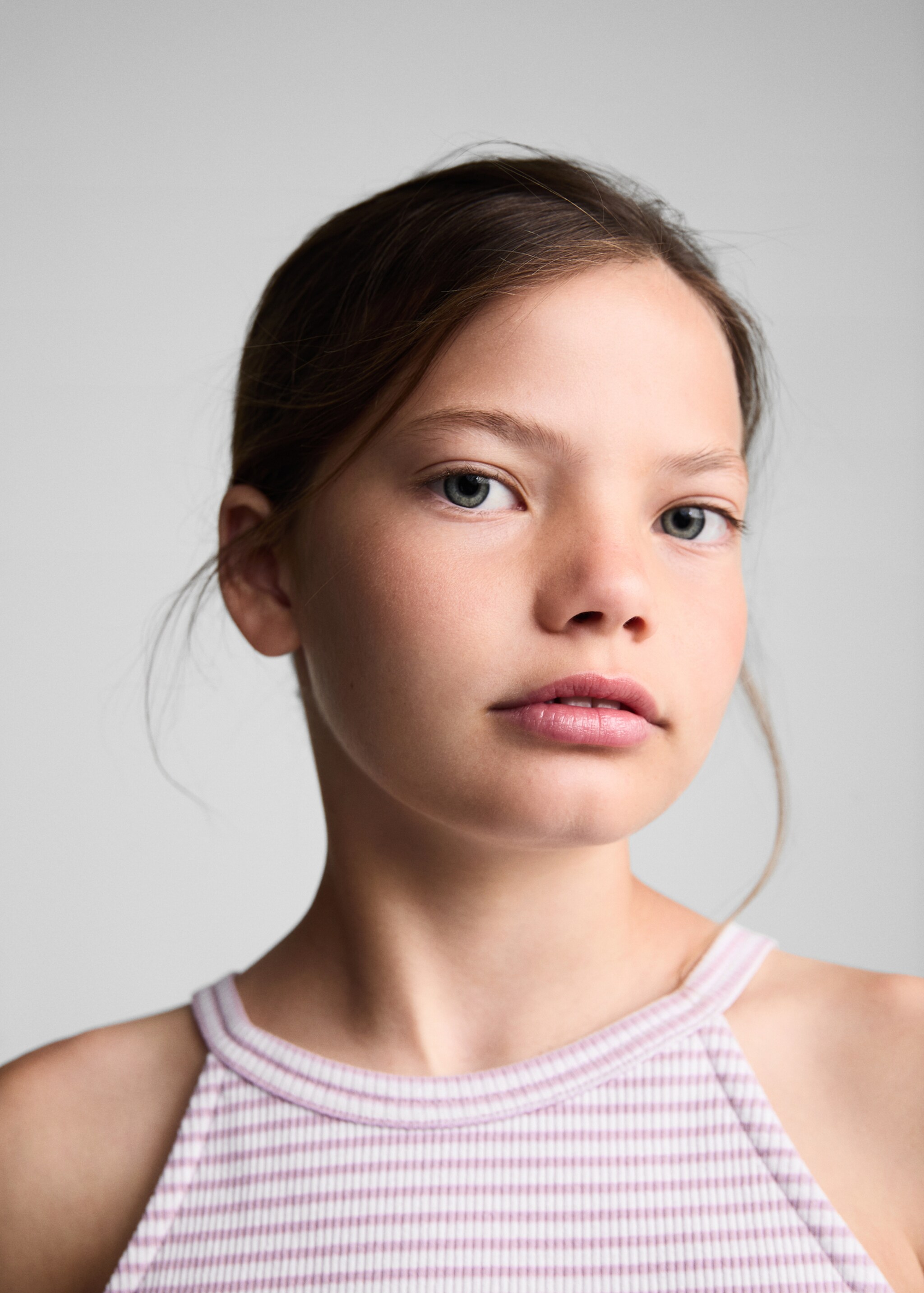 Striped strap T-shirt - Details of the article 1