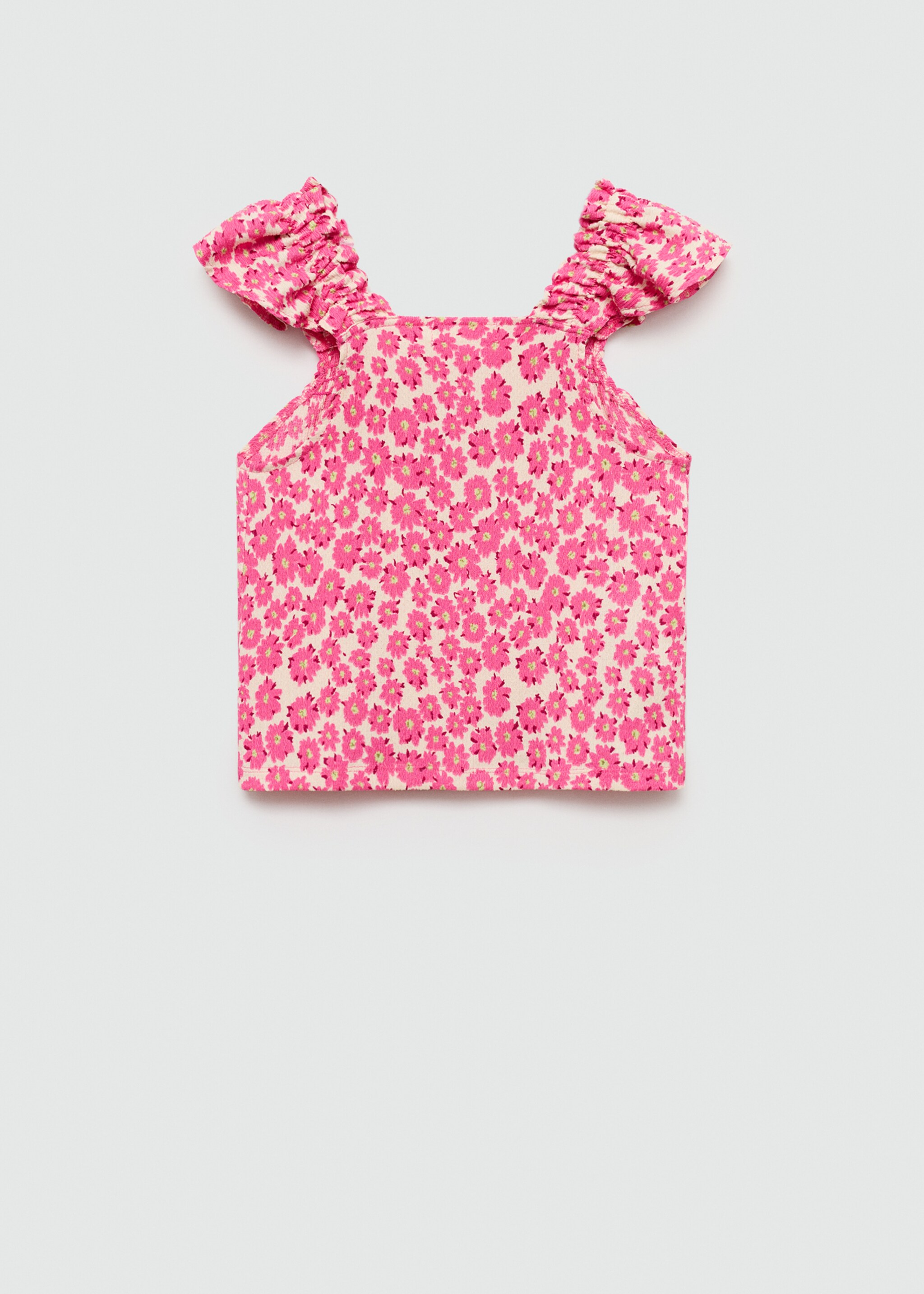 Floral gathered t-shirt - Reverse of the article