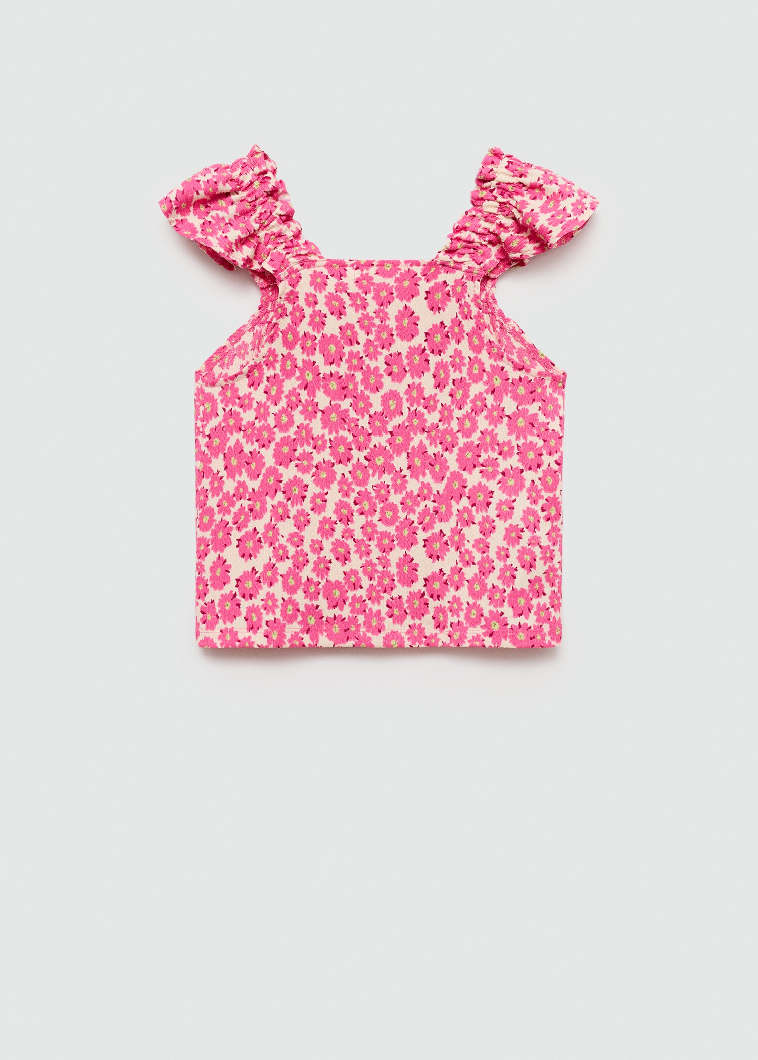 Floral gathered t-shirt - Reverse of the article