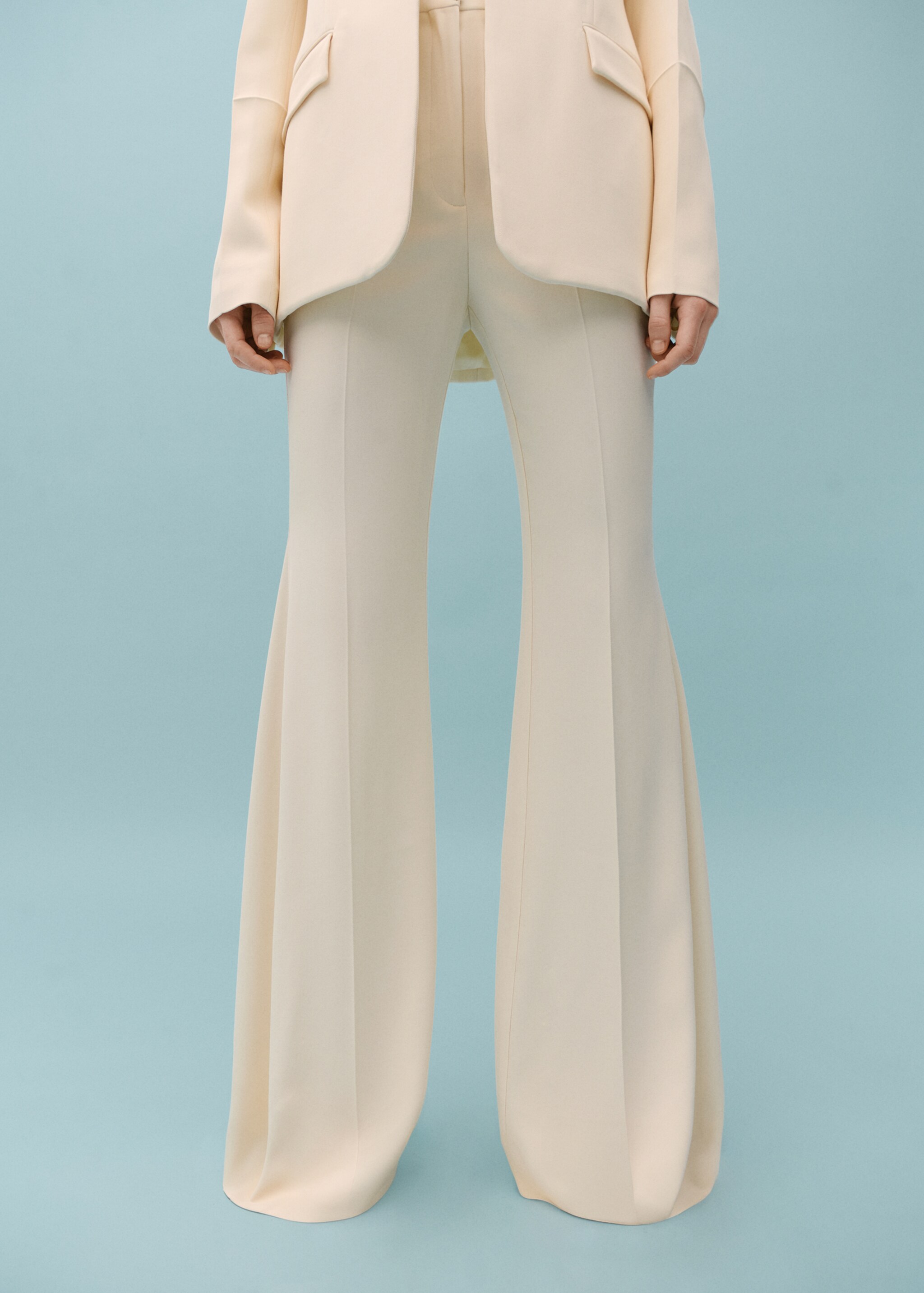 Suit trousers with decorative stitching - Medium plane
