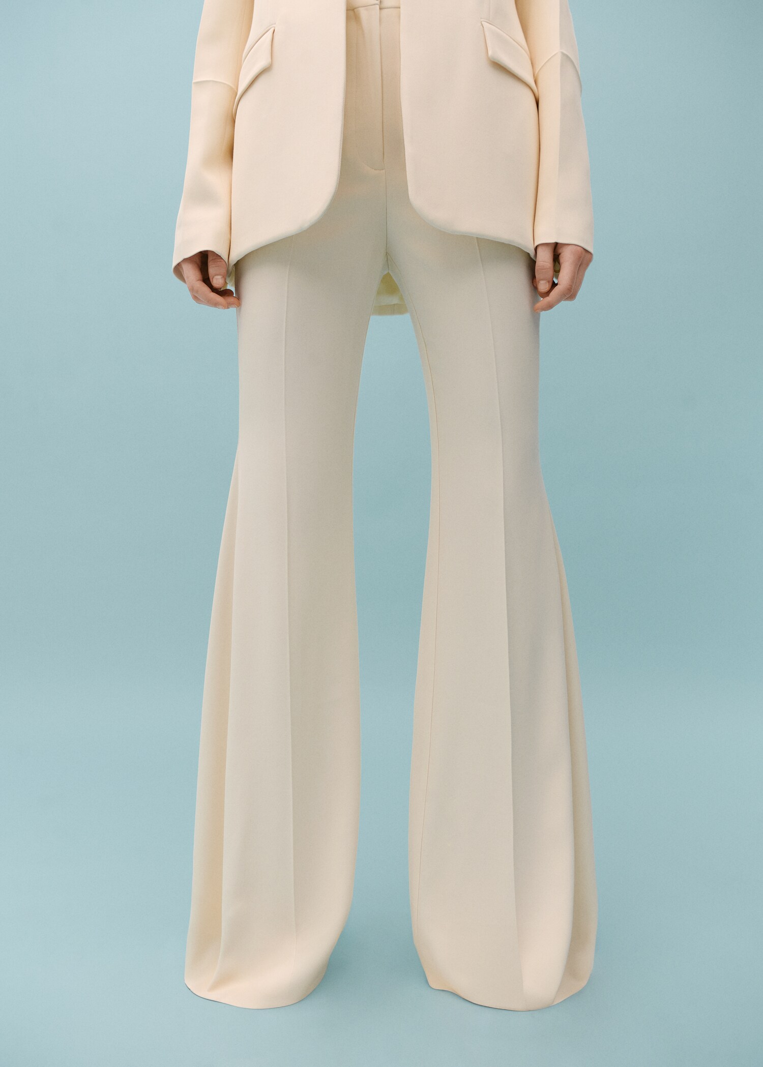 Suit trousers with decorative stitching - Medium plane