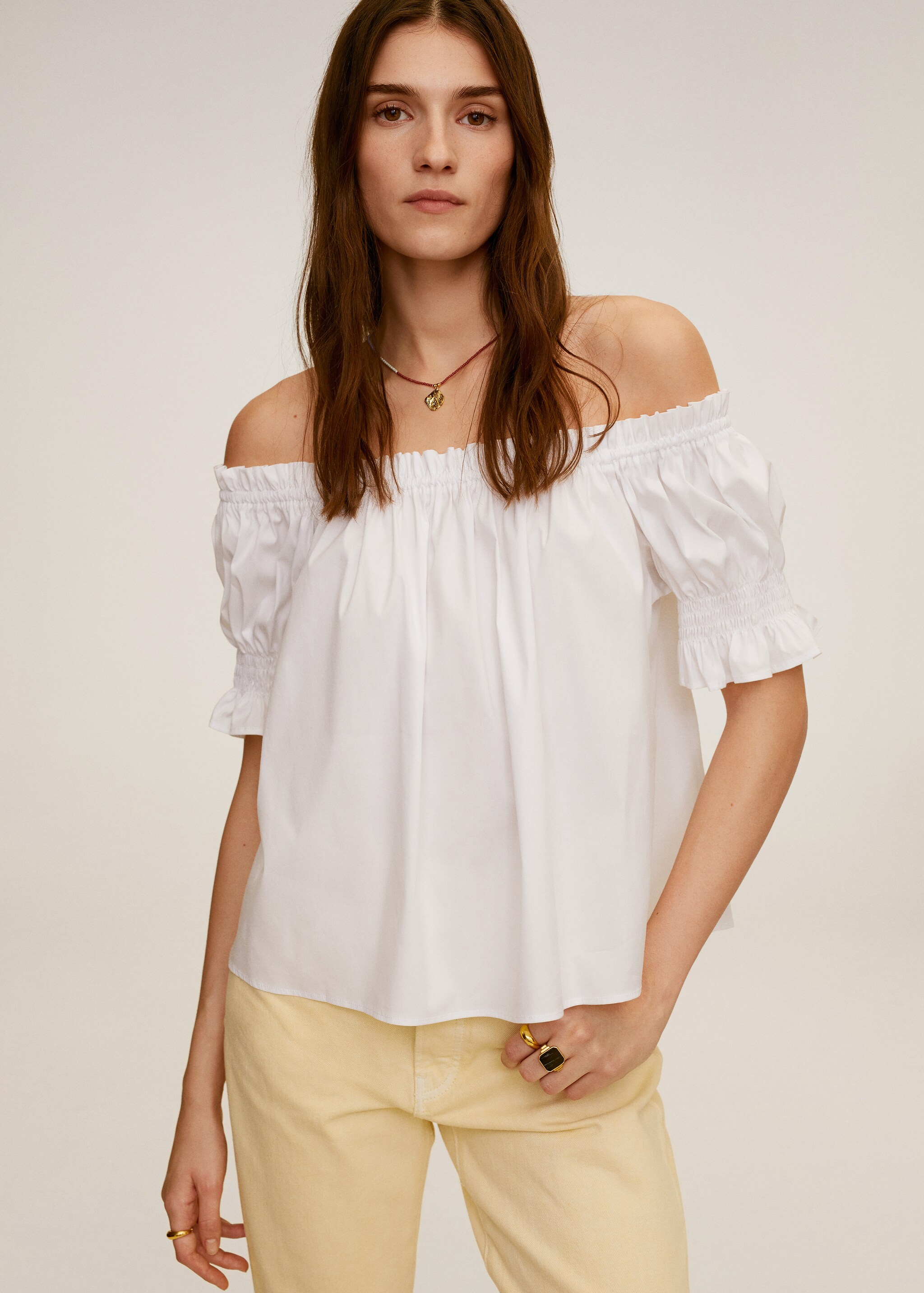 Off-shoulder blouse - Medium plane