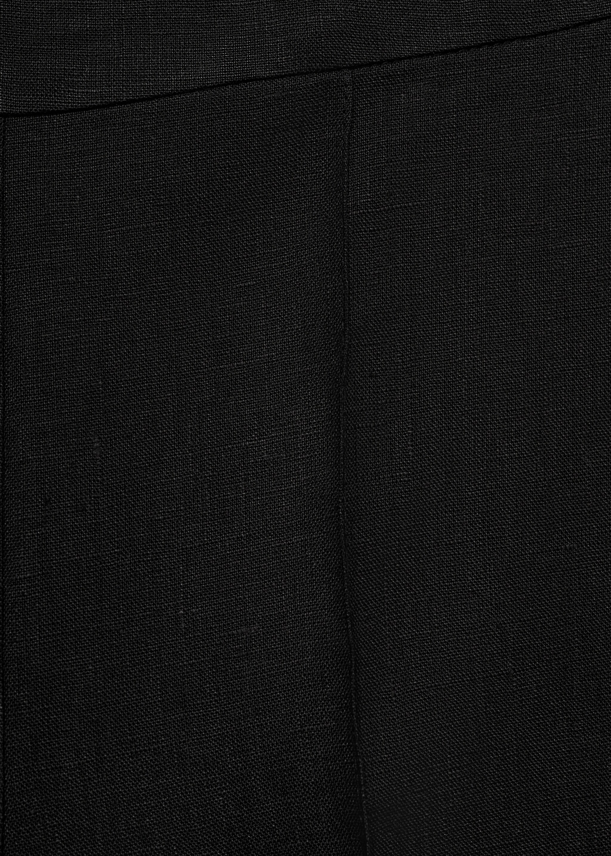100% linen trousers with pleats - Details of the article 8