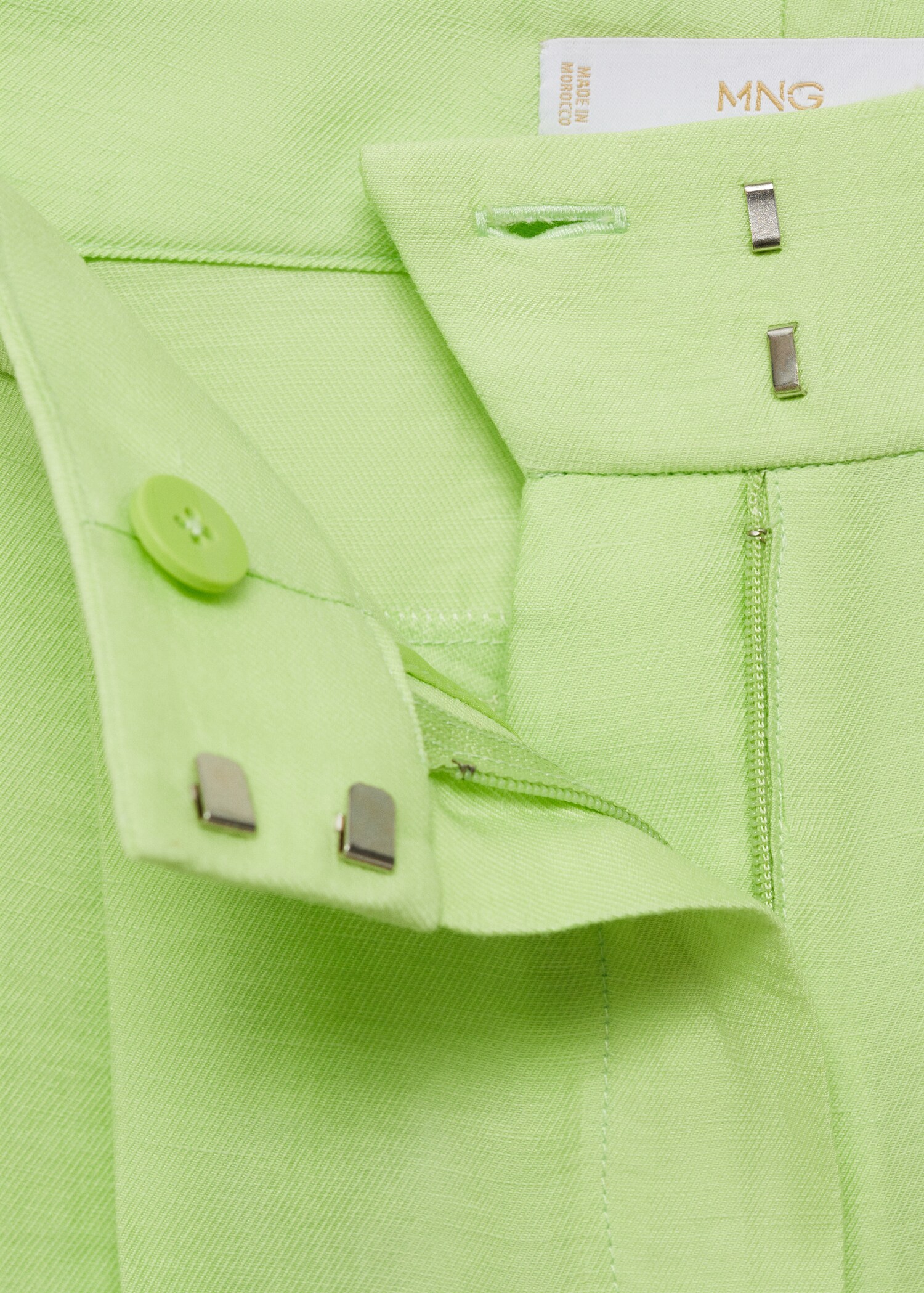 Wideleg linen trousers - Details of the article 0