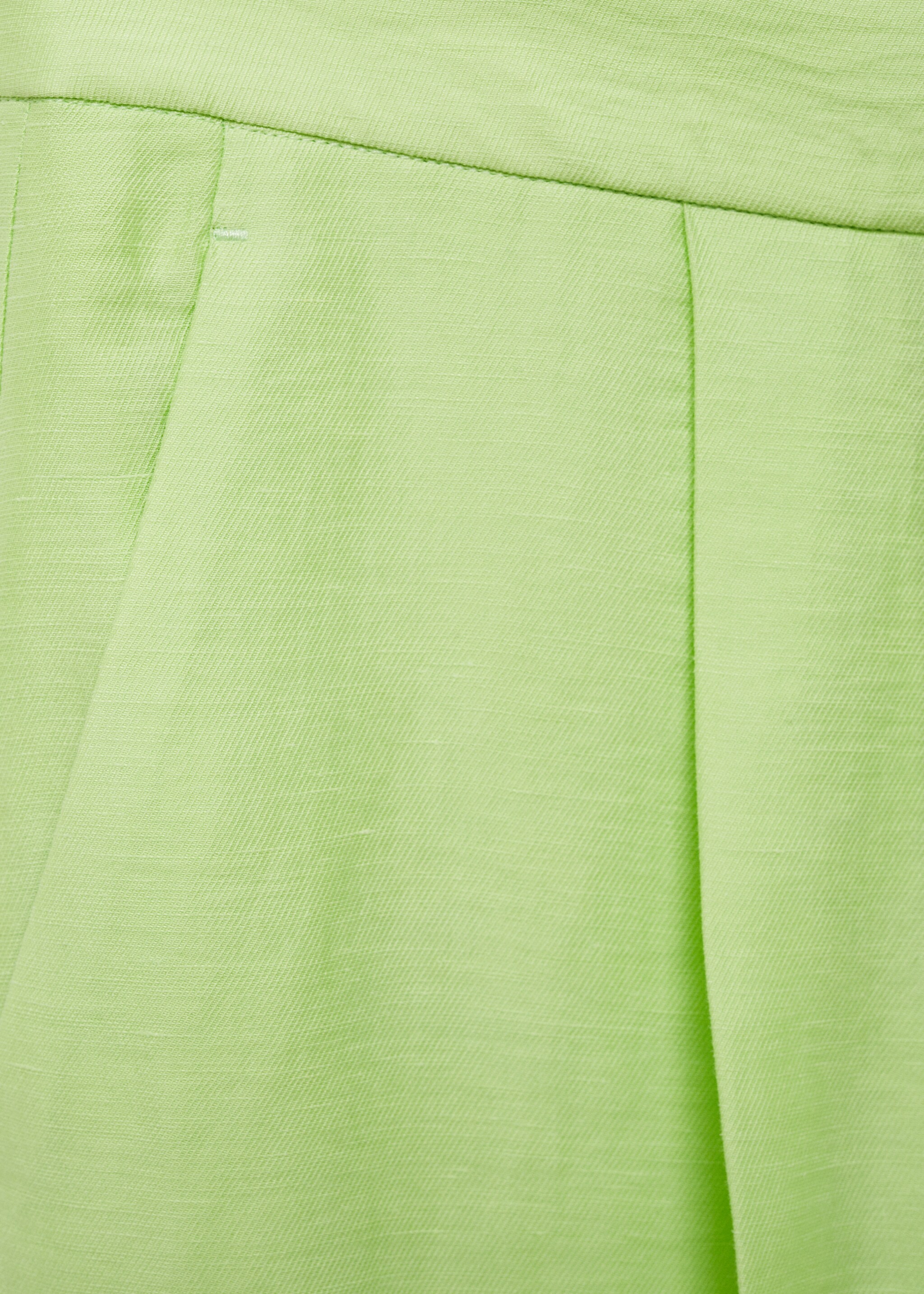 Wideleg linen trousers - Details of the article 8