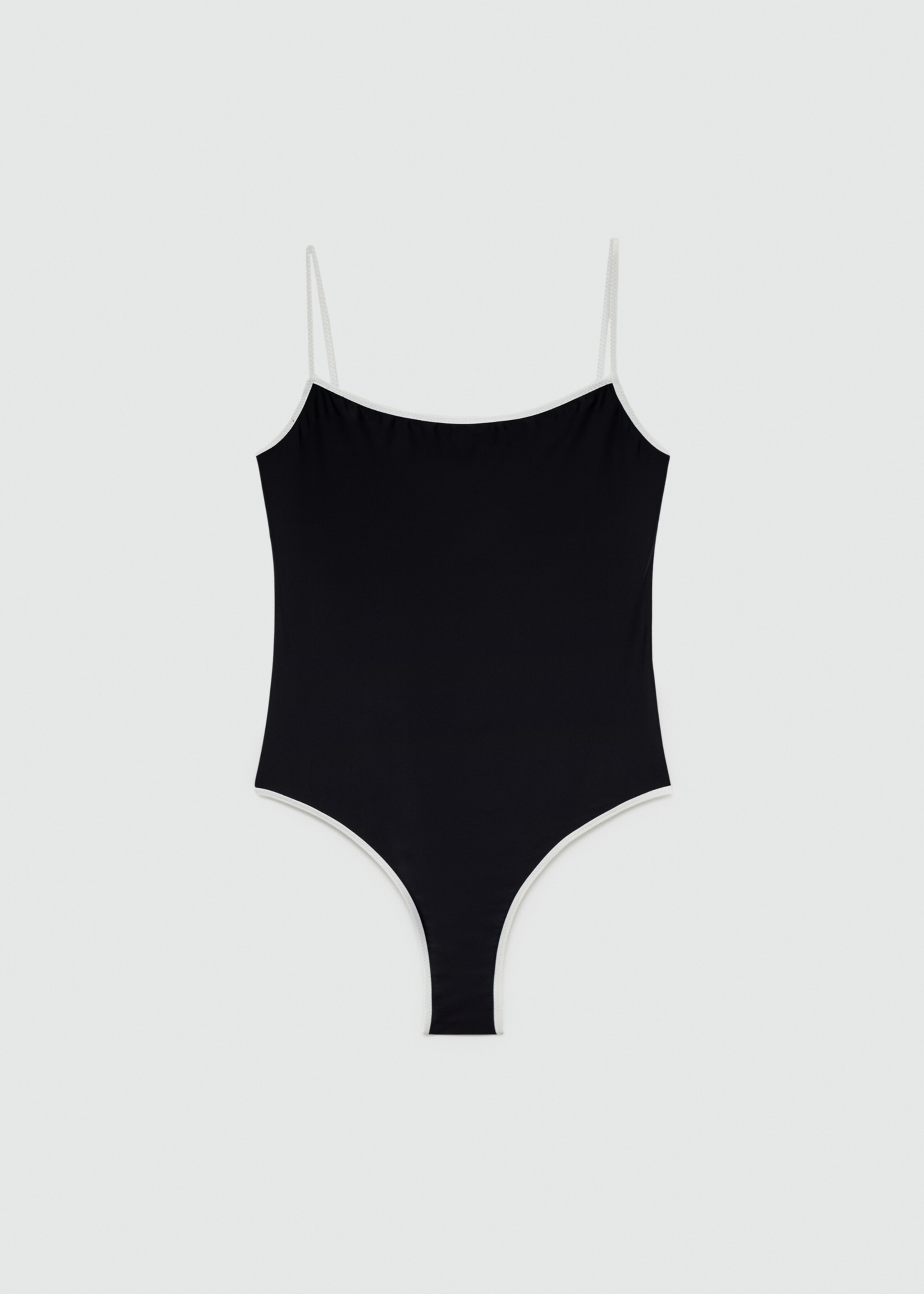 Swimming trunks with contrasting finishes - Article without model