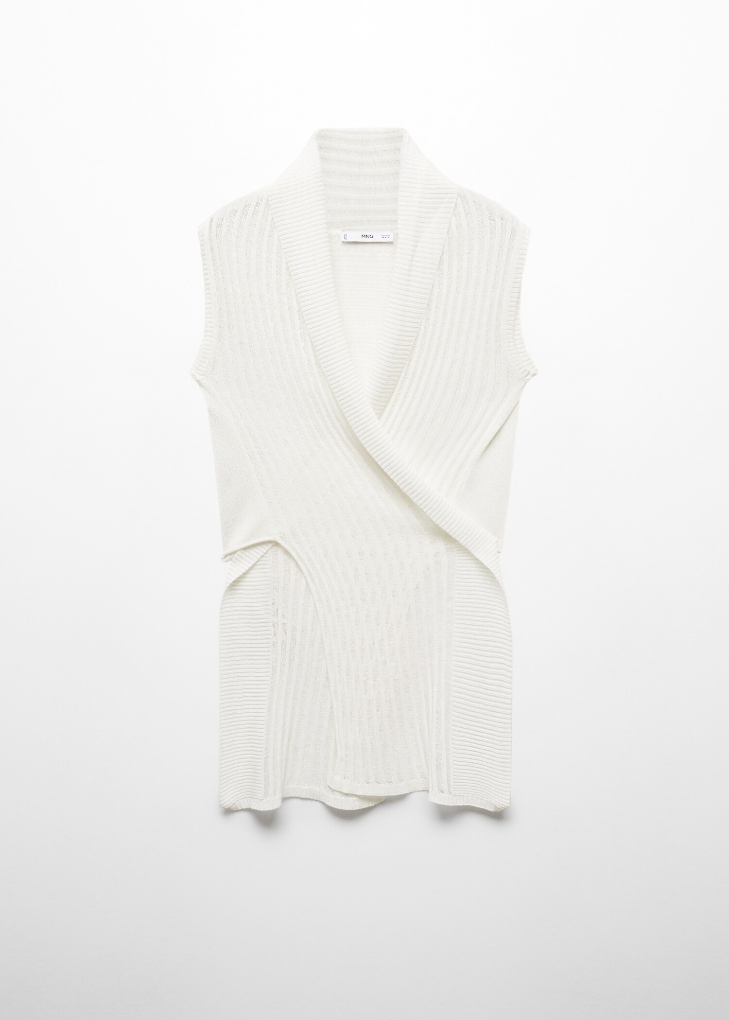 Double-breasted knitted waistcoat - Article without model