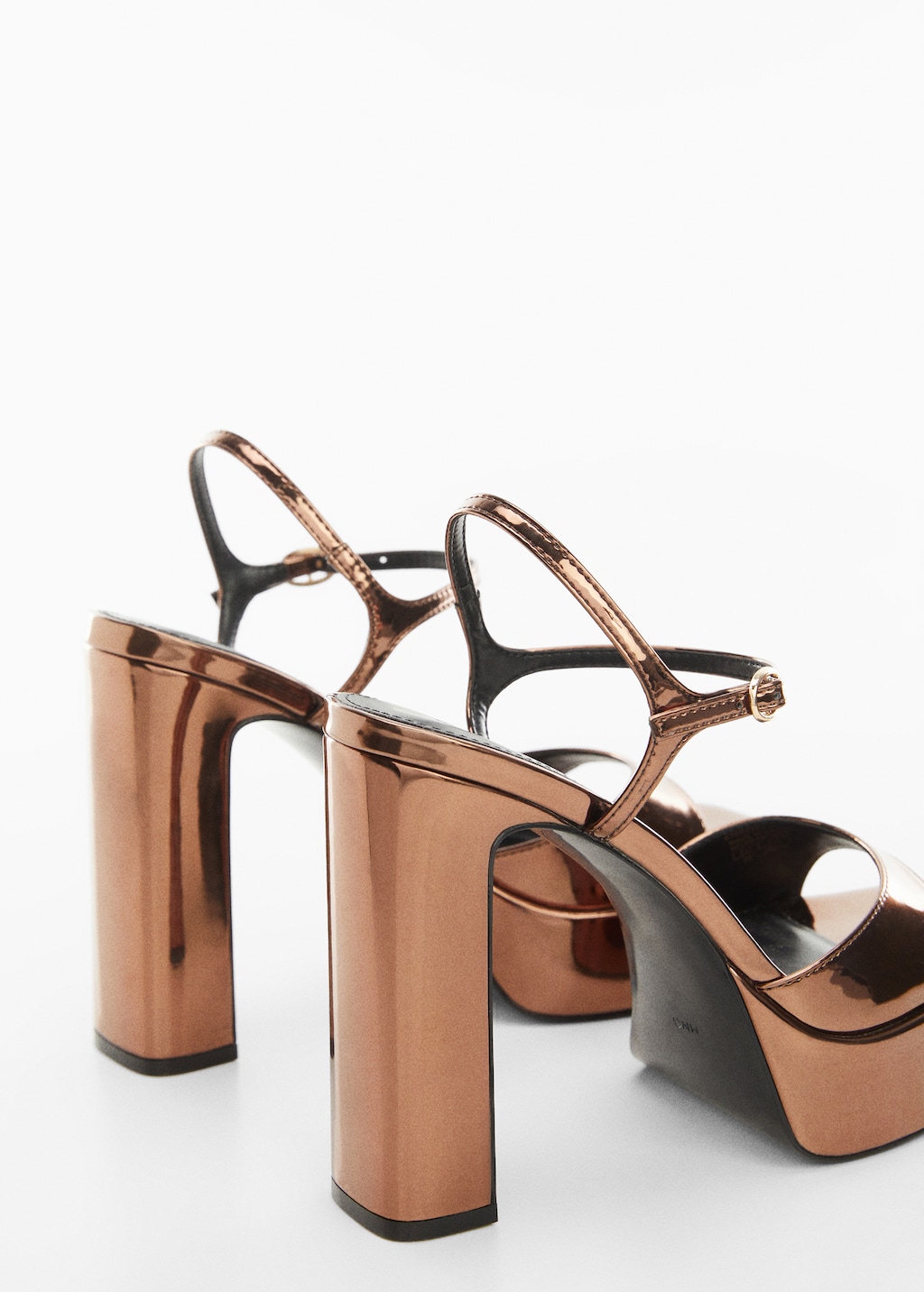 Metallic platform sandal