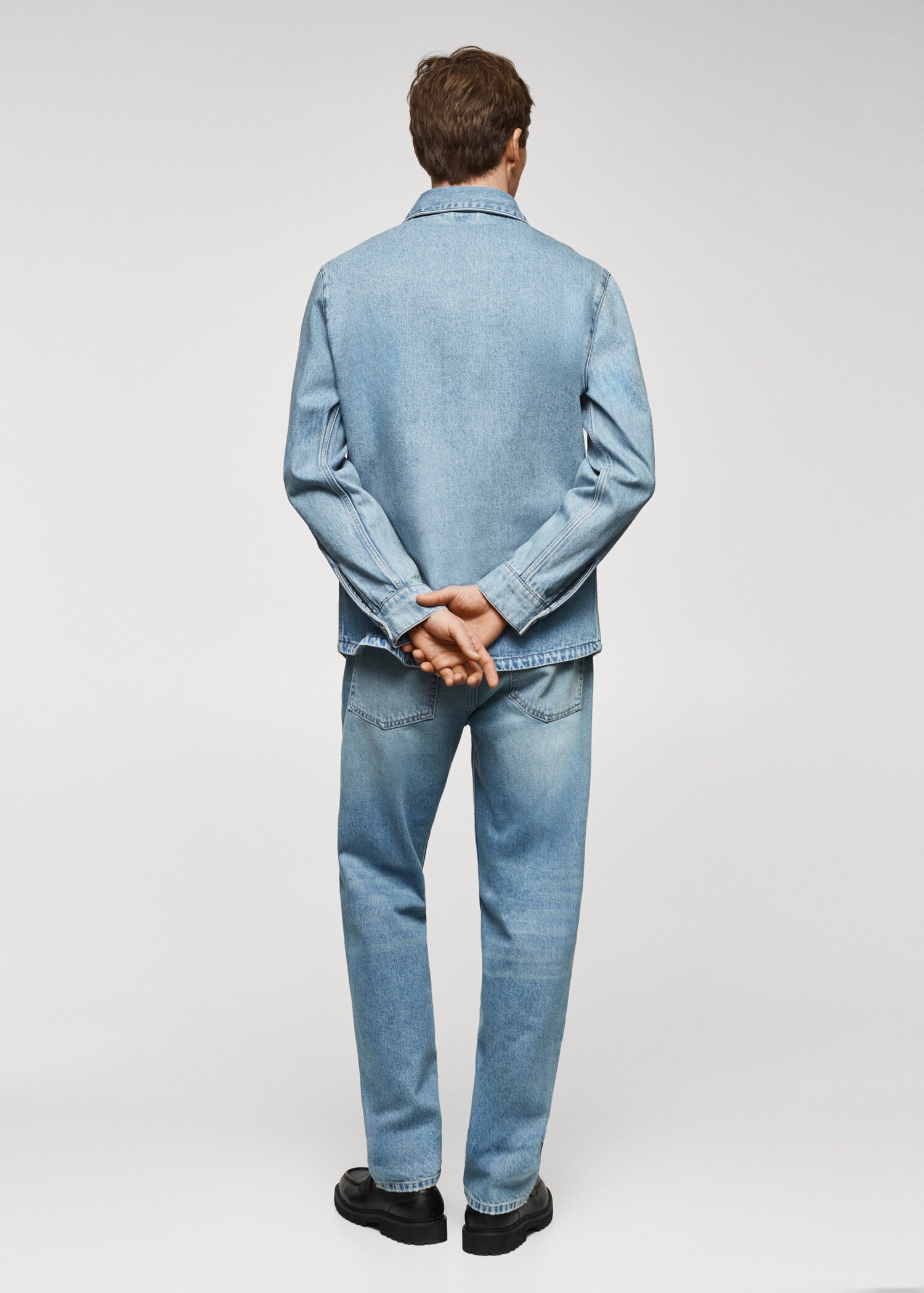 Pocket denim overshirt - Reverse of the article