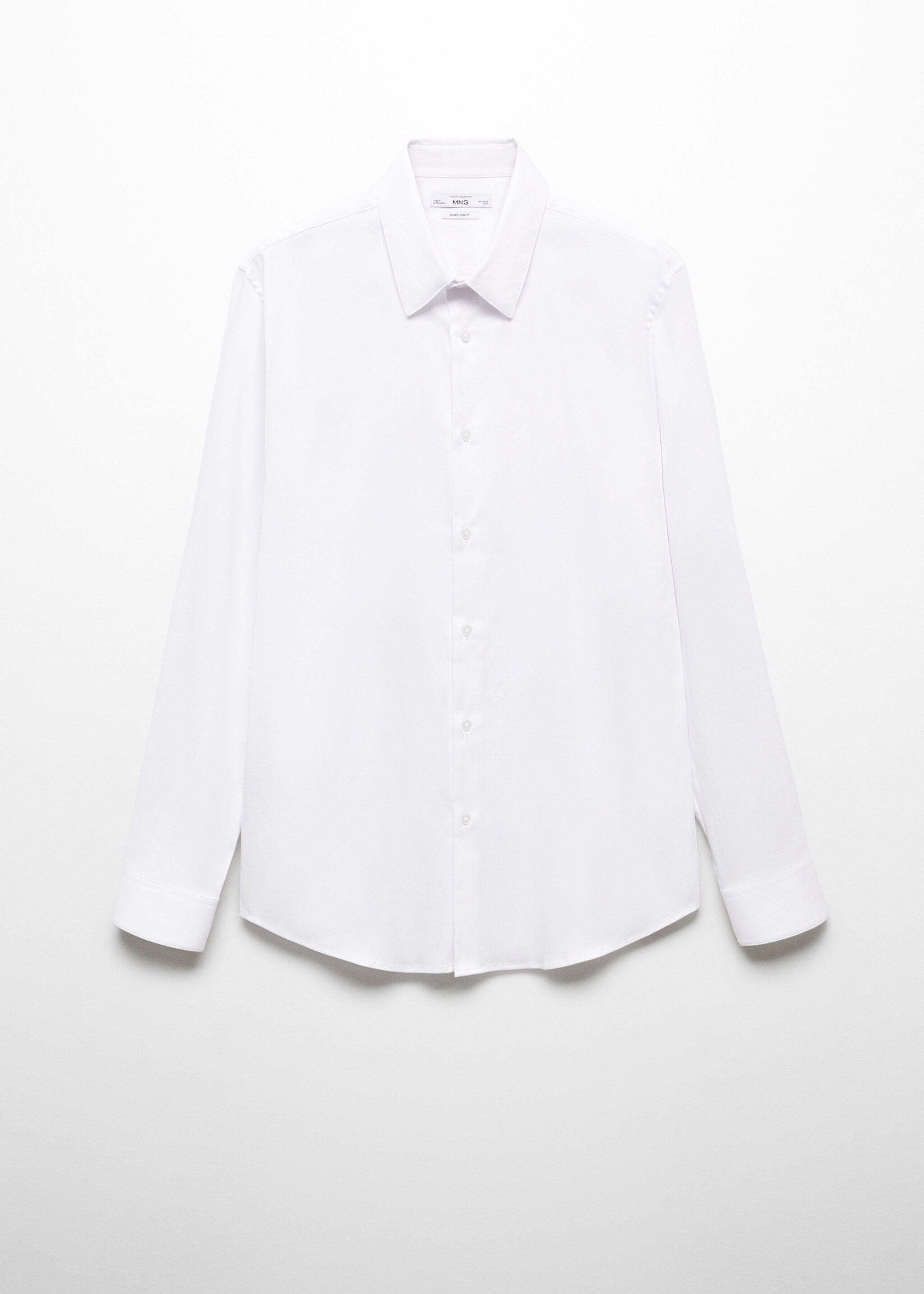 Super slim-fit poplin suit shirt - Article without model