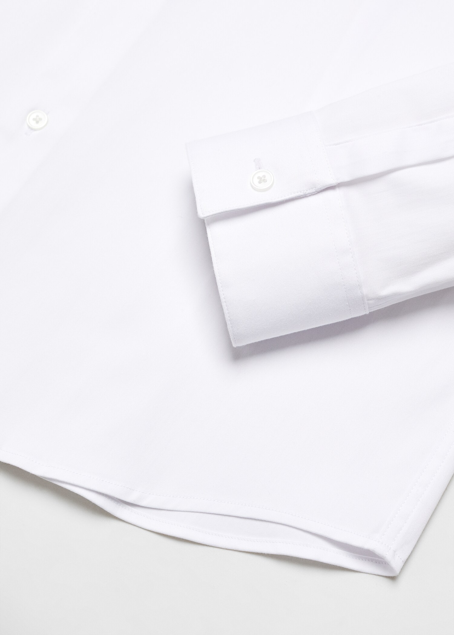 Super slim-fit poplin suit shirt - Details of the article 0