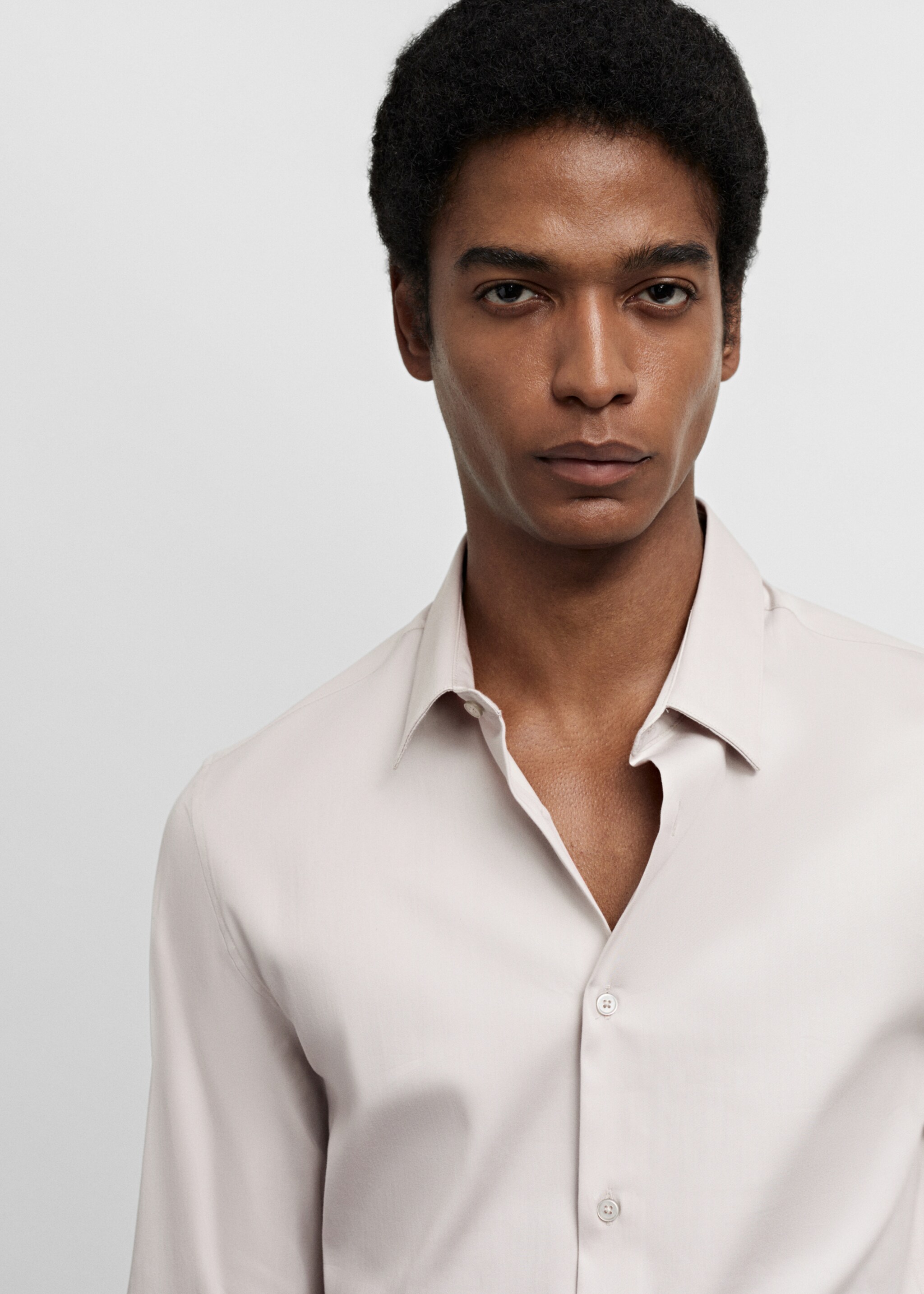 Πουκάμισο κοστουμιού super slim fit ποπλίνα - Λεπτομέρεια του προϊόντος 1