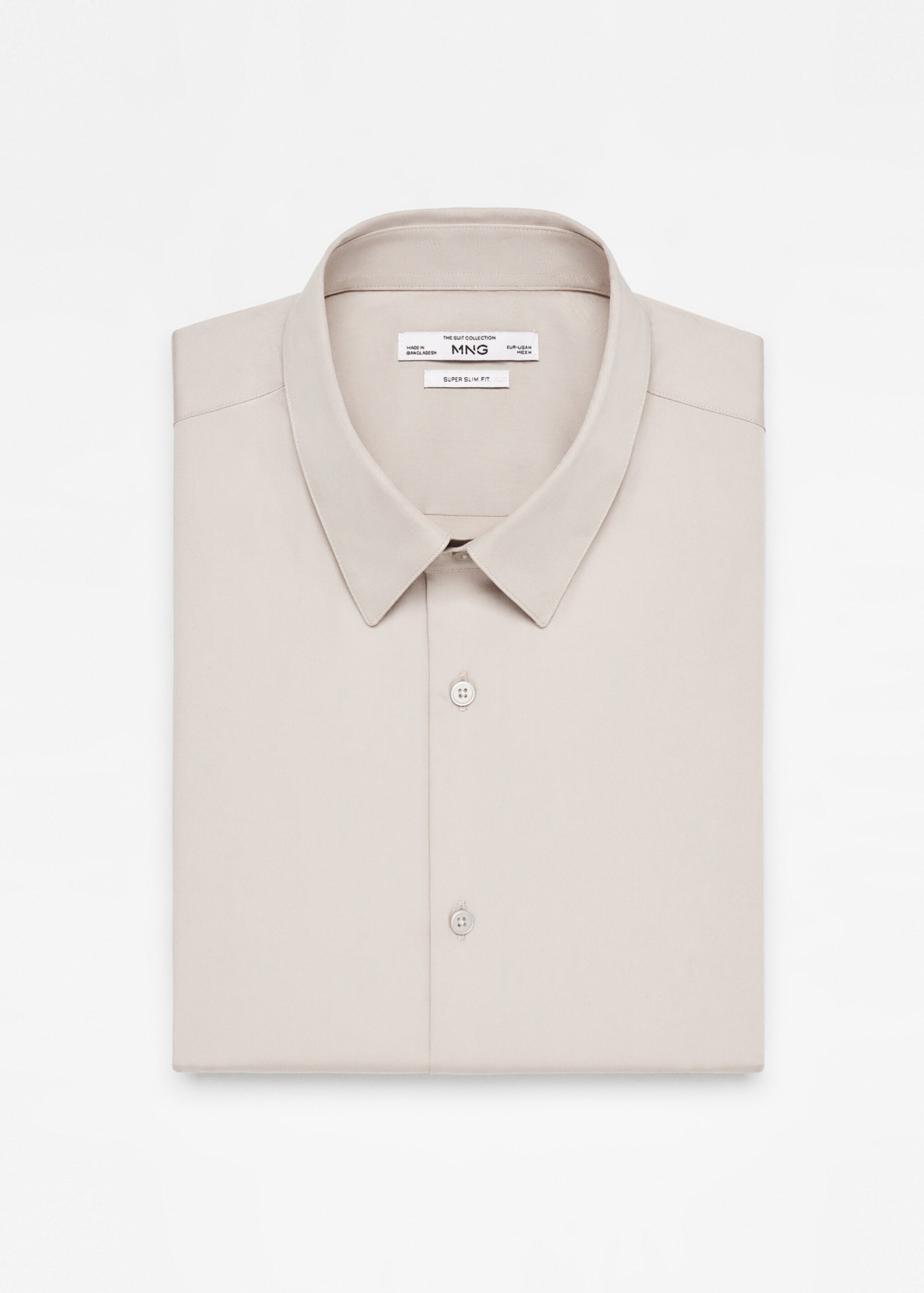 Πουκάμισο κοστουμιού super slim fit ποπλίνα - Λεπτομέρεια του προϊόντος 8