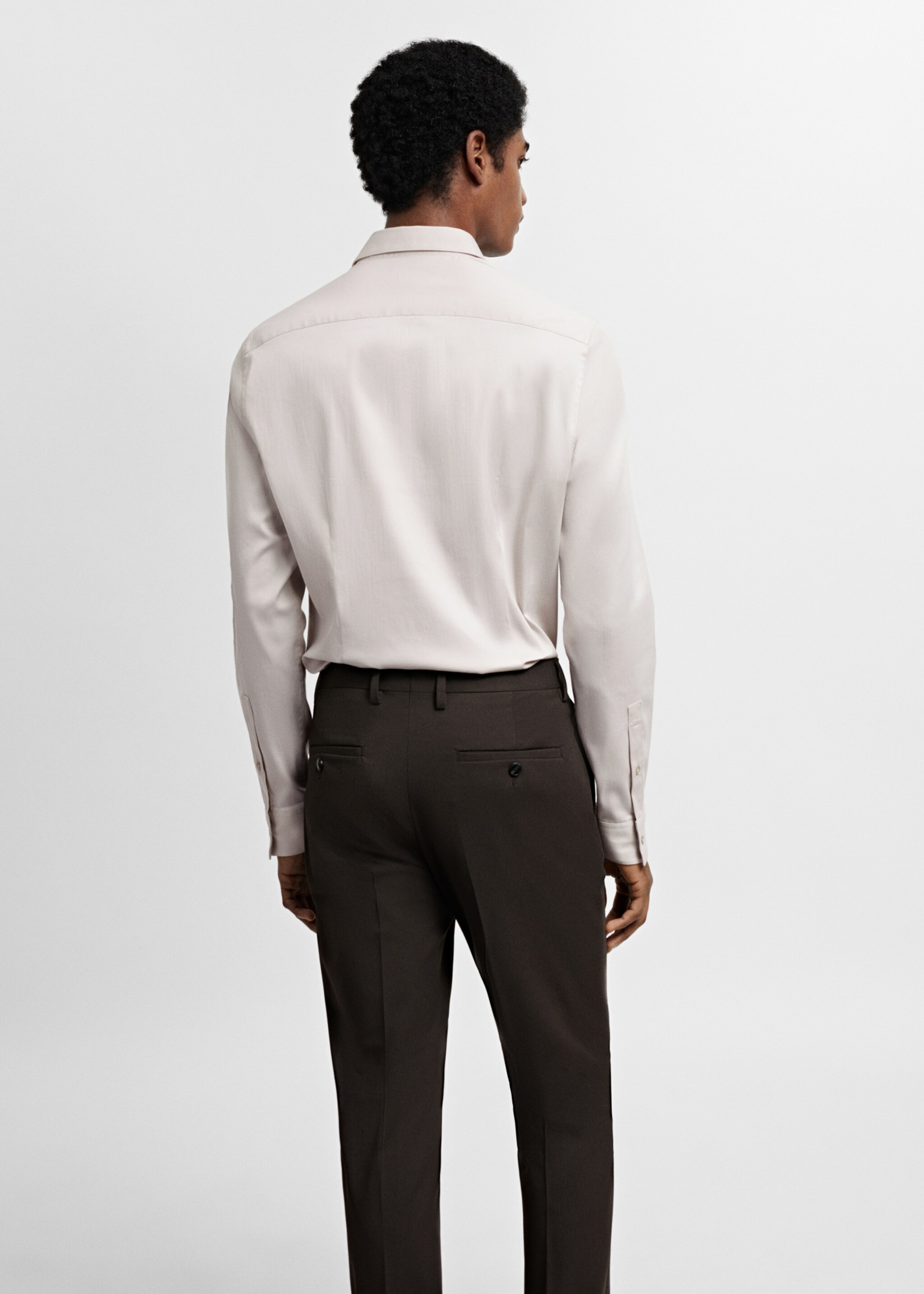 Πουκάμισο κοστουμιού super slim fit ποπλίνα - Πίσω όψη προϊόντος