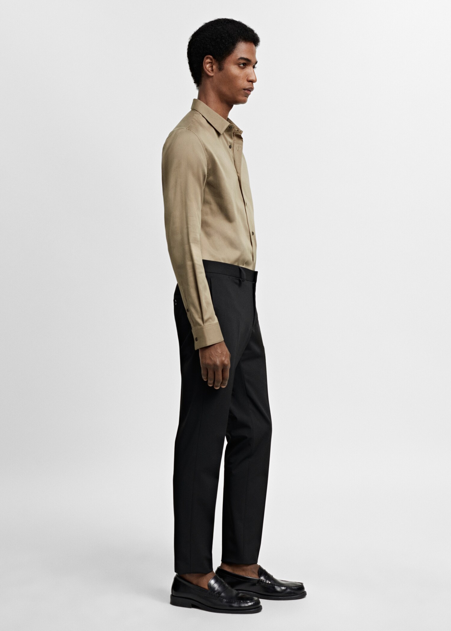 Super slim-fit poplin suit shirt - Details of the article 2