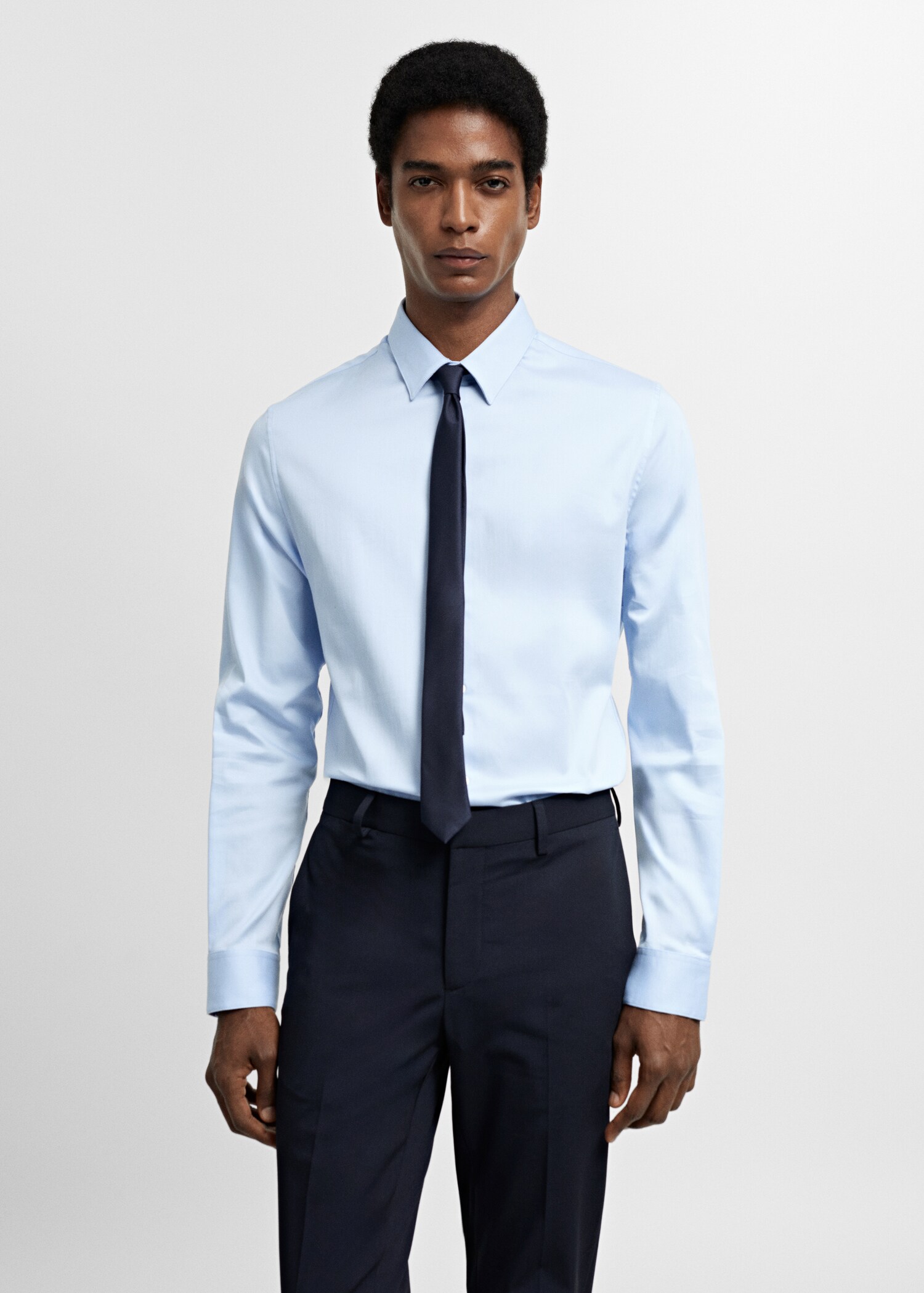 Πουκάμισο κοστουμιού super slim fit ποπλίνα - Μεσαίο πλάνο