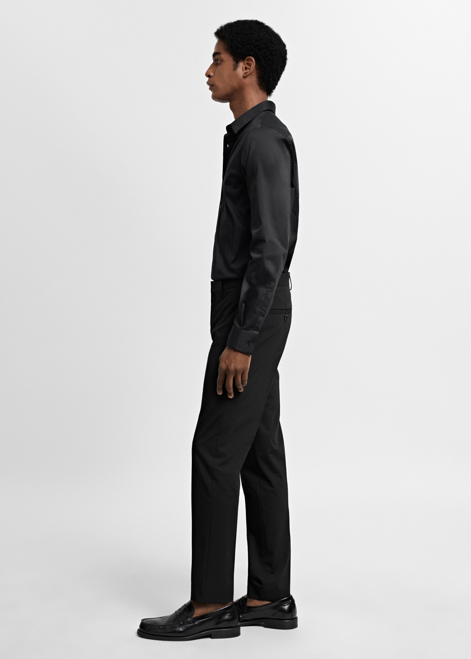 Πουκάμισο κοστουμιού super slim fit ποπλίνα - Λεπτομέρεια του προϊόντος 2