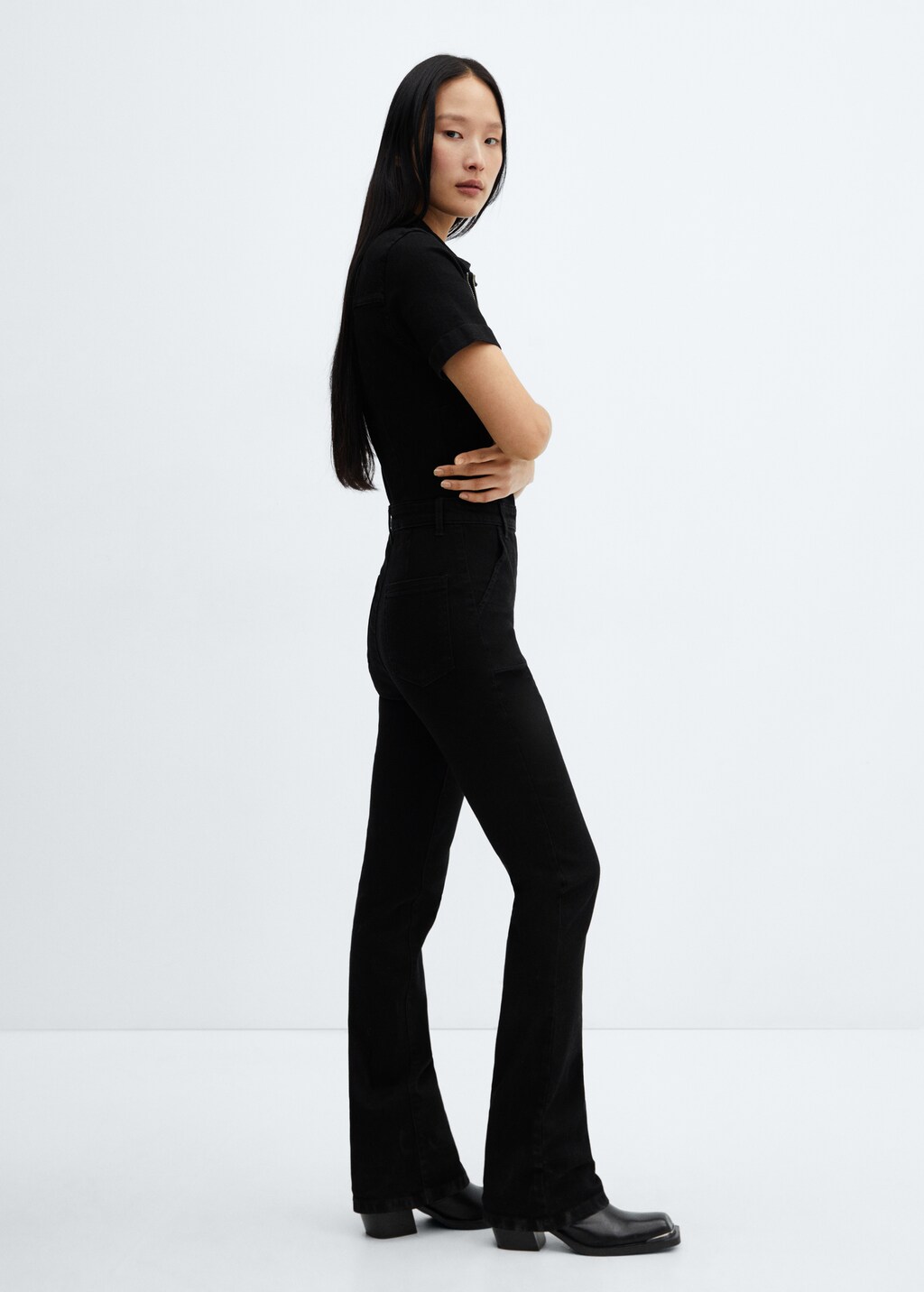 Denim zipper jumpsuit - Women | MANGO OUTLET USA
