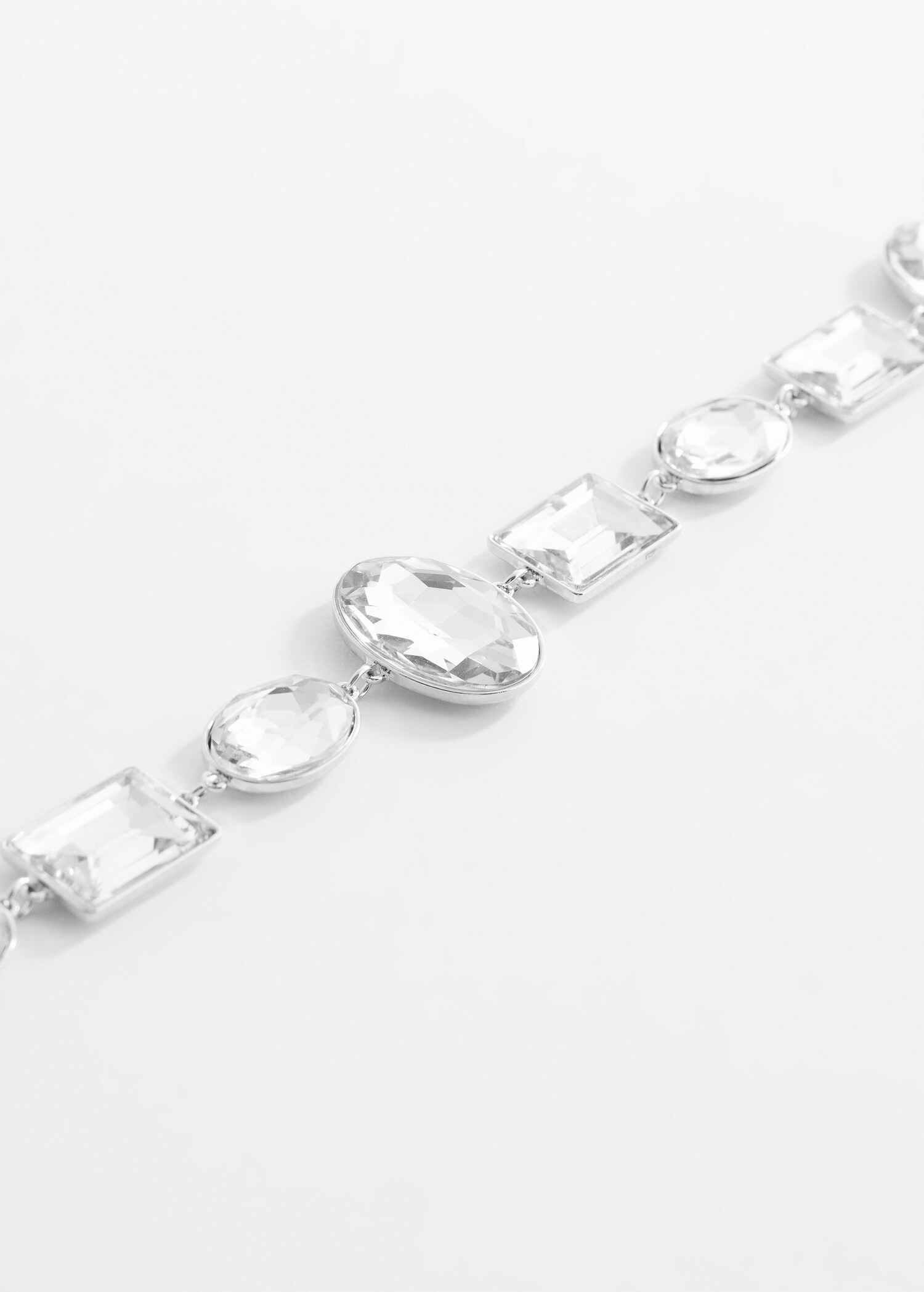 Faceted crystal necklace - Medium plane