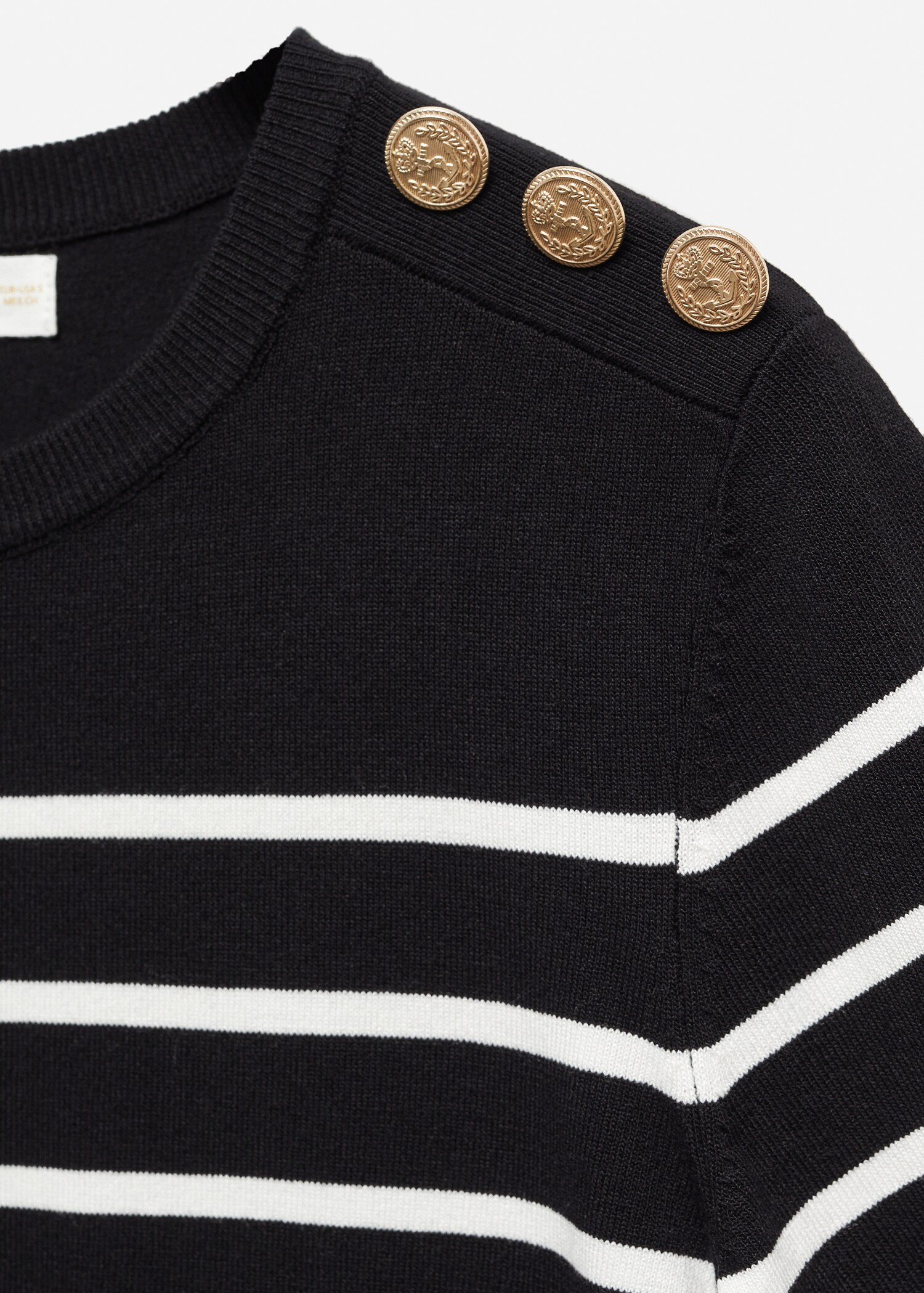 Buttoned striped sweater - Details of the article 8