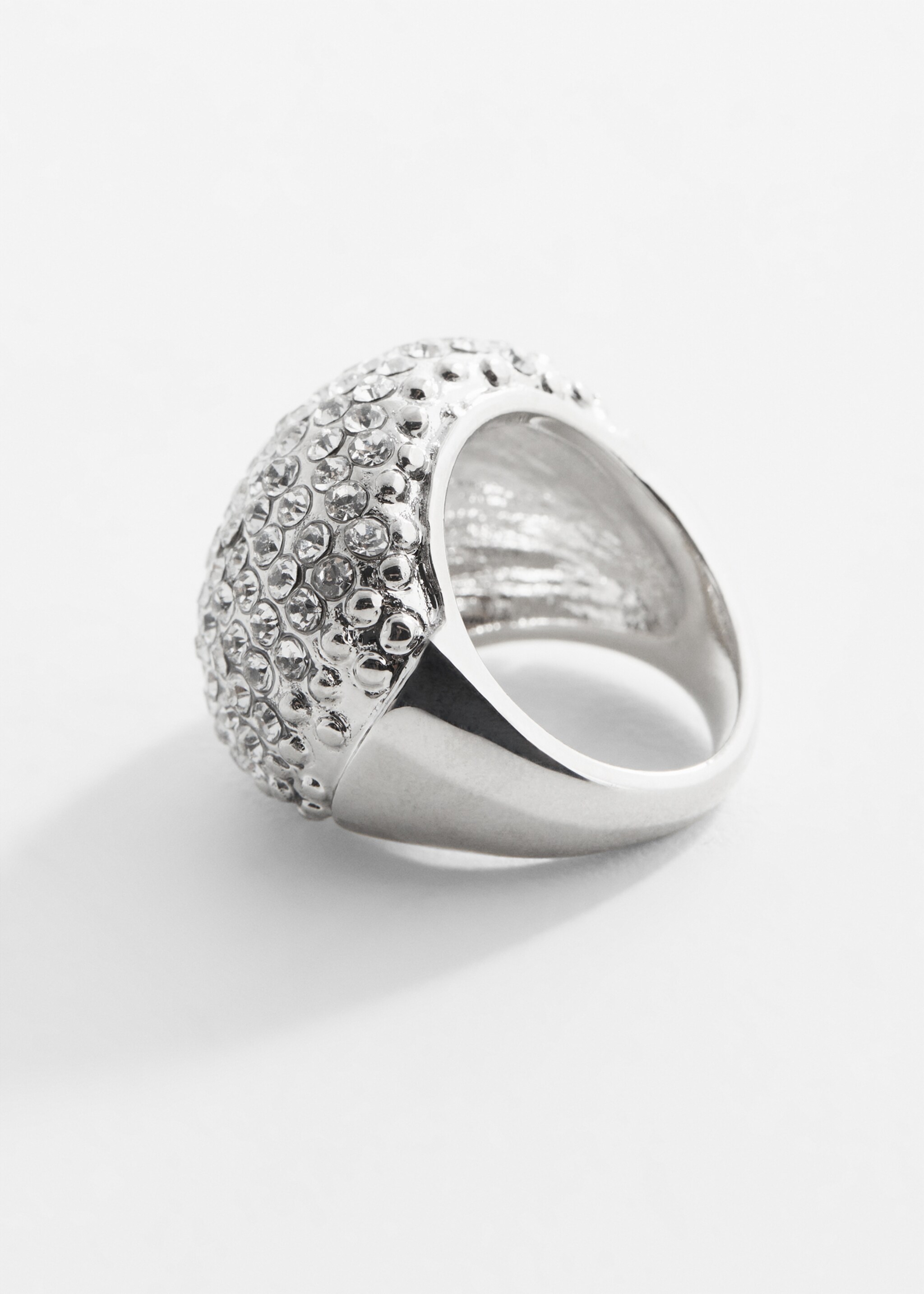 Faceted crystal ring - Medium plane, Silver. Ref: 67050439-00.